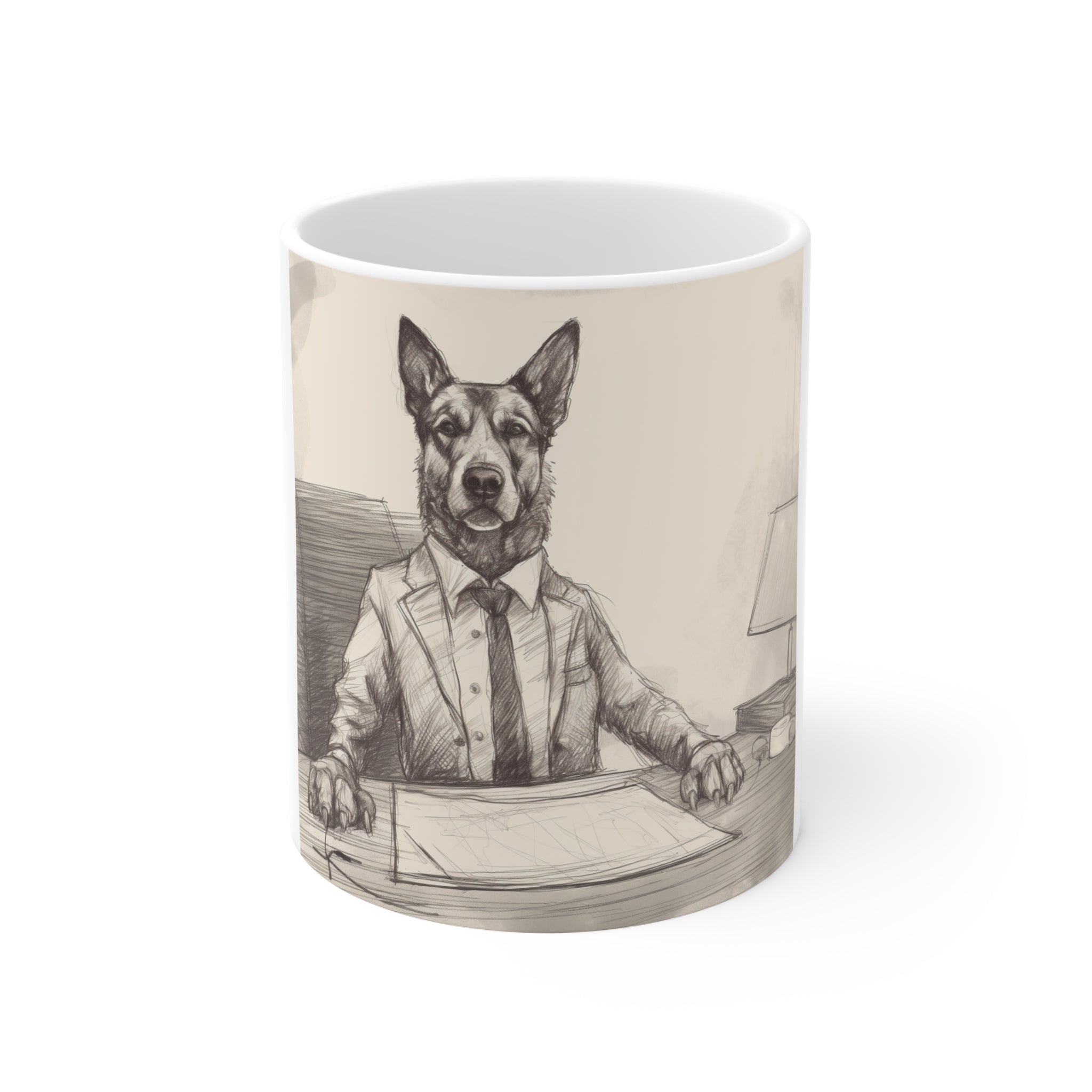🐶 Manager Doggy Ceramic Mug 11oz - Cute Puppy Boss Coffee Cup for the Ultimate Office Manager | Adorable Desk Decor