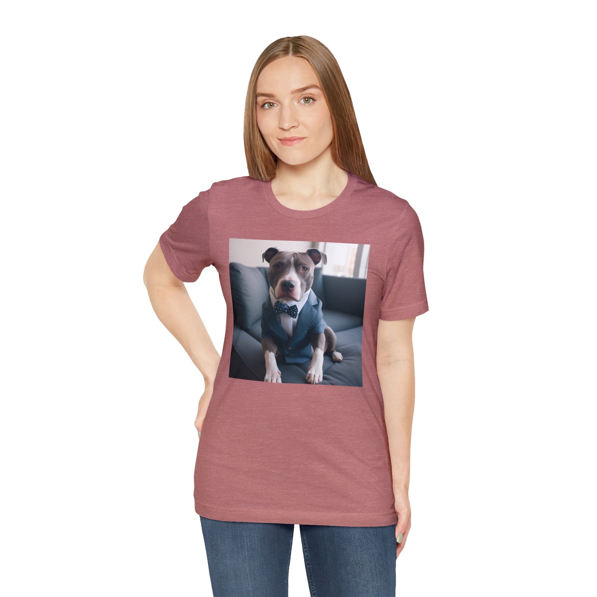 Hire Your Furry Friend with the "Do I have the Job?" Cute Puppy for Dog Owners in Interview Attire Unisex Jersey Short Sleeve Tee - Funny Dog Interview Tee Gift for Dog Lovers and Pet Owners