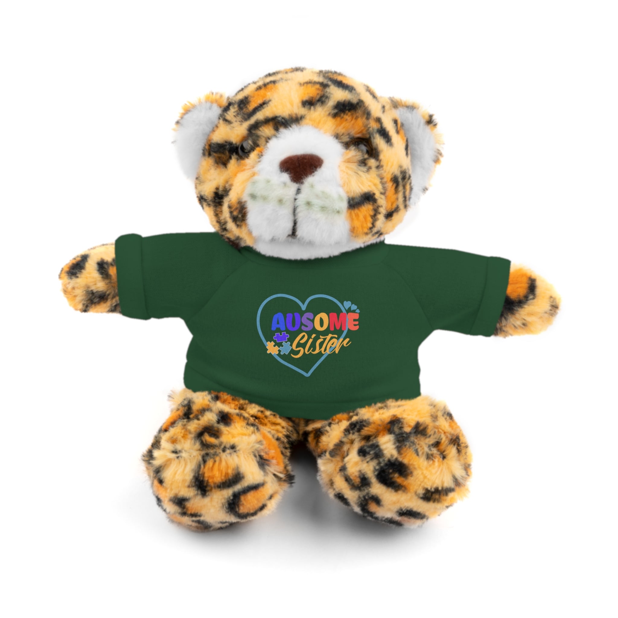 Celebrate Your 'Ausome Sister' with Autism Awareness Stuffed Bear - Customized Tee Included