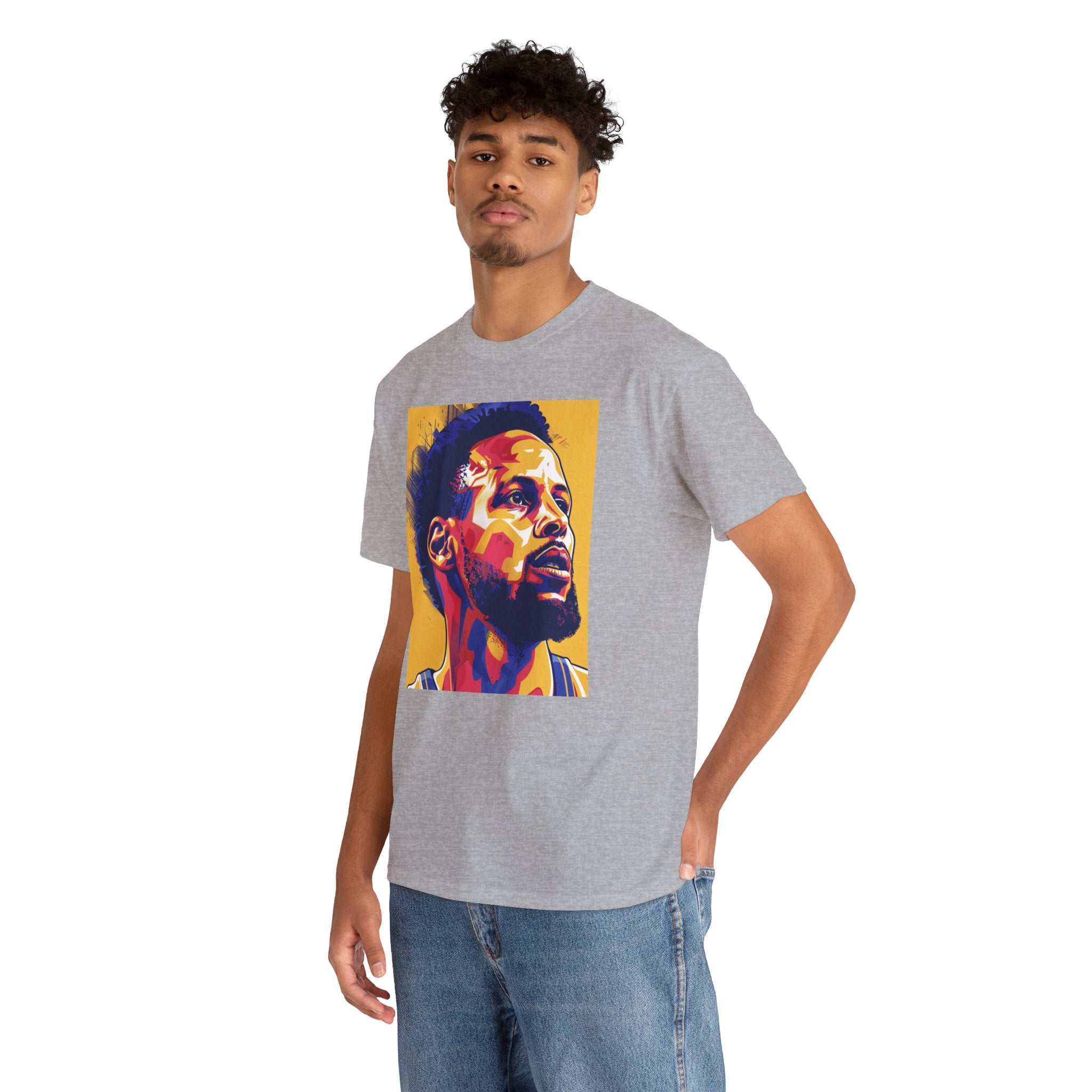 Triple Threat Legend: Professional Basketball 3-Point Icon Steph Unisex Heavy Cotton Tee - 3-point Master of the Court