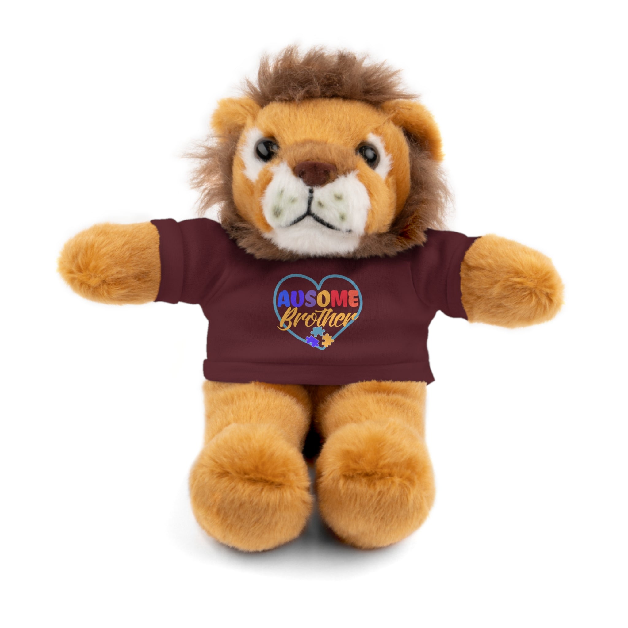 Show Support for Autism Sufferers and celebrate Your 'Ausome Brother' with Autism Awareness Stuffed Bear - Customized Tee Included