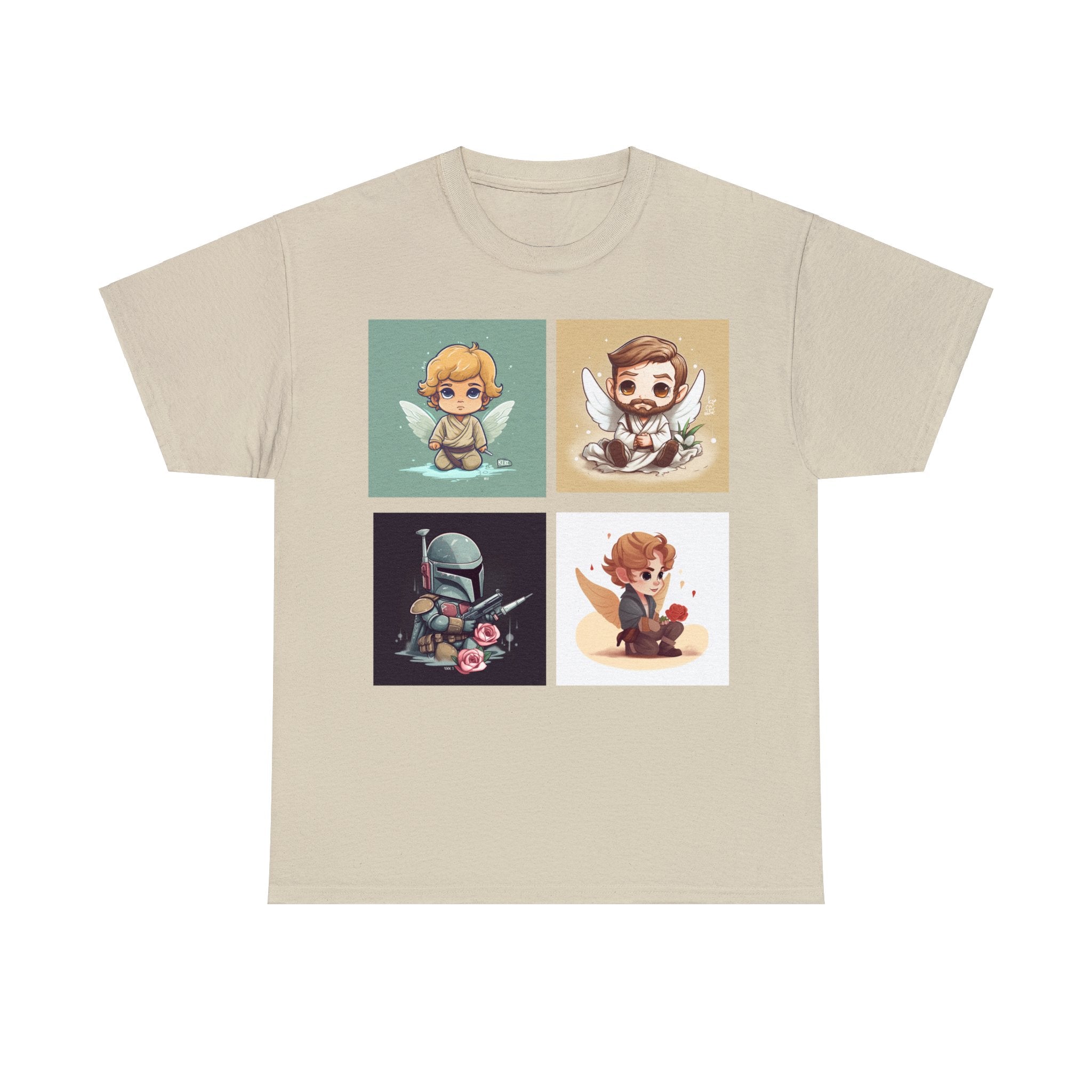 Proven Conversation Starter Cons! This Unique Shirt to Your Collection For Fans of Original Trilogy. Embrace the Epic Saga: Heroes and Villains of a Far Away Galaxy Cute Collage Unisex Heavy Cotton Tee - Showcase Your Love for Timeless Adventures