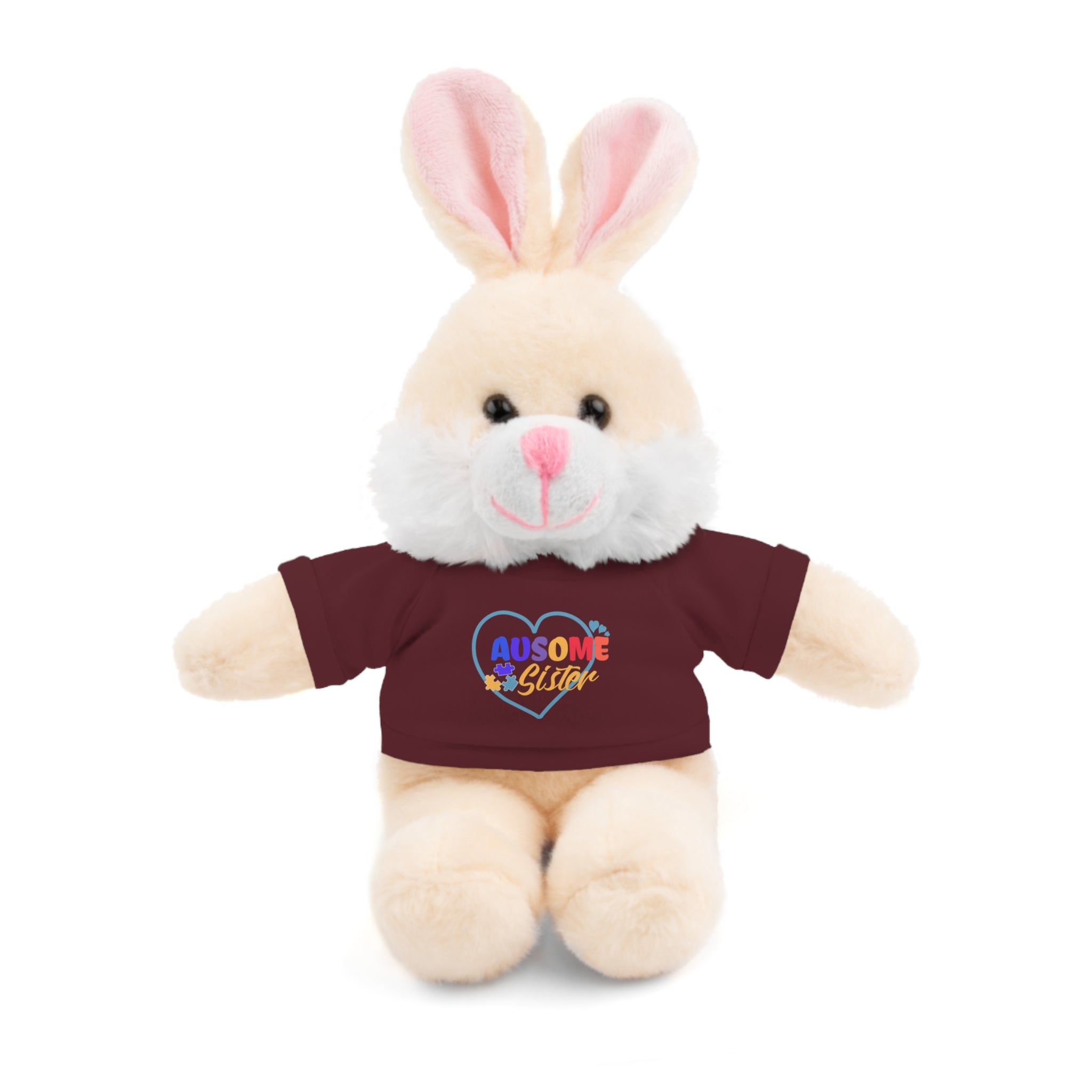 Celebrate Your 'Ausome Sister' with Autism Awareness Stuffed Bear - Customized Tee Included