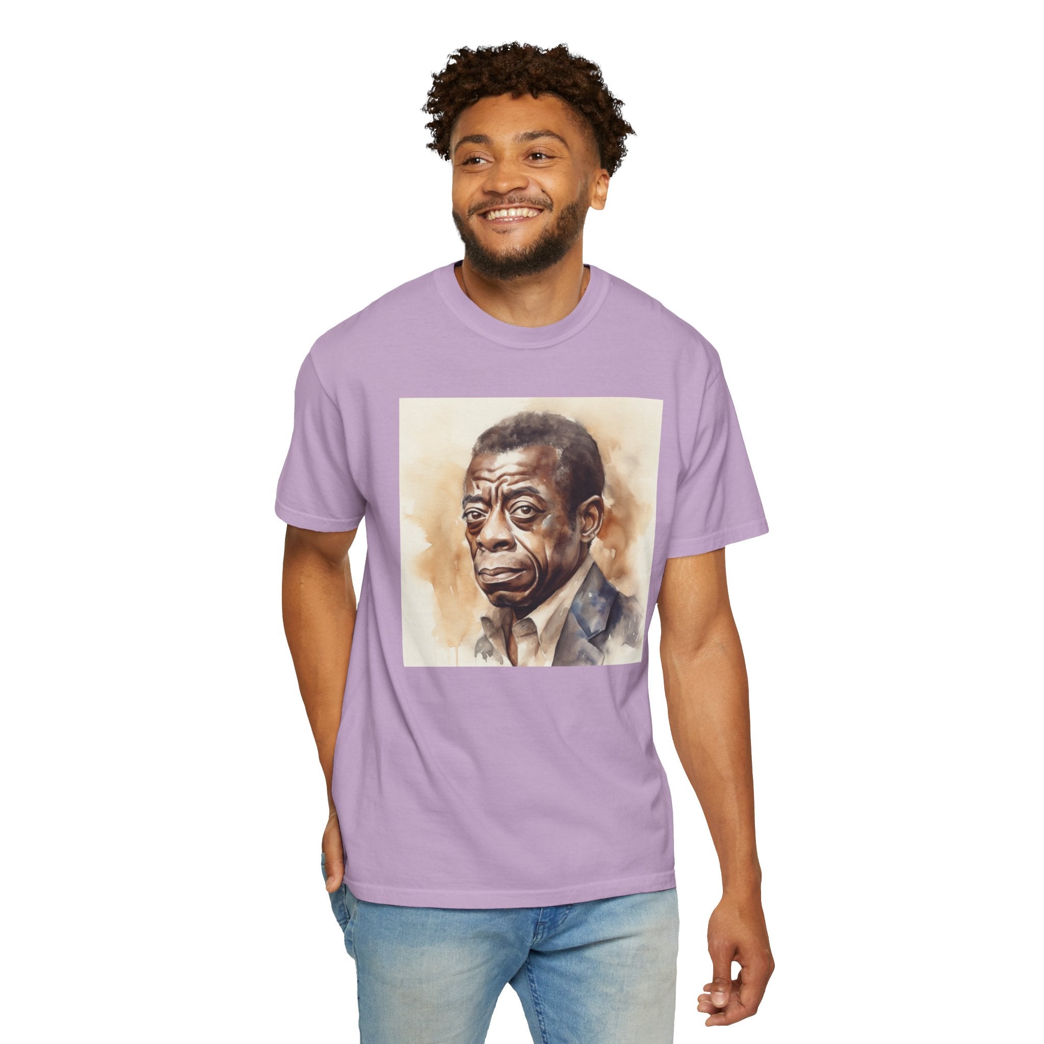 Iconic African American Pioneer Portrait Unisex Garment-Dyed T-shirt - Tribute to a Renowned Writer and Civil Rights Activist