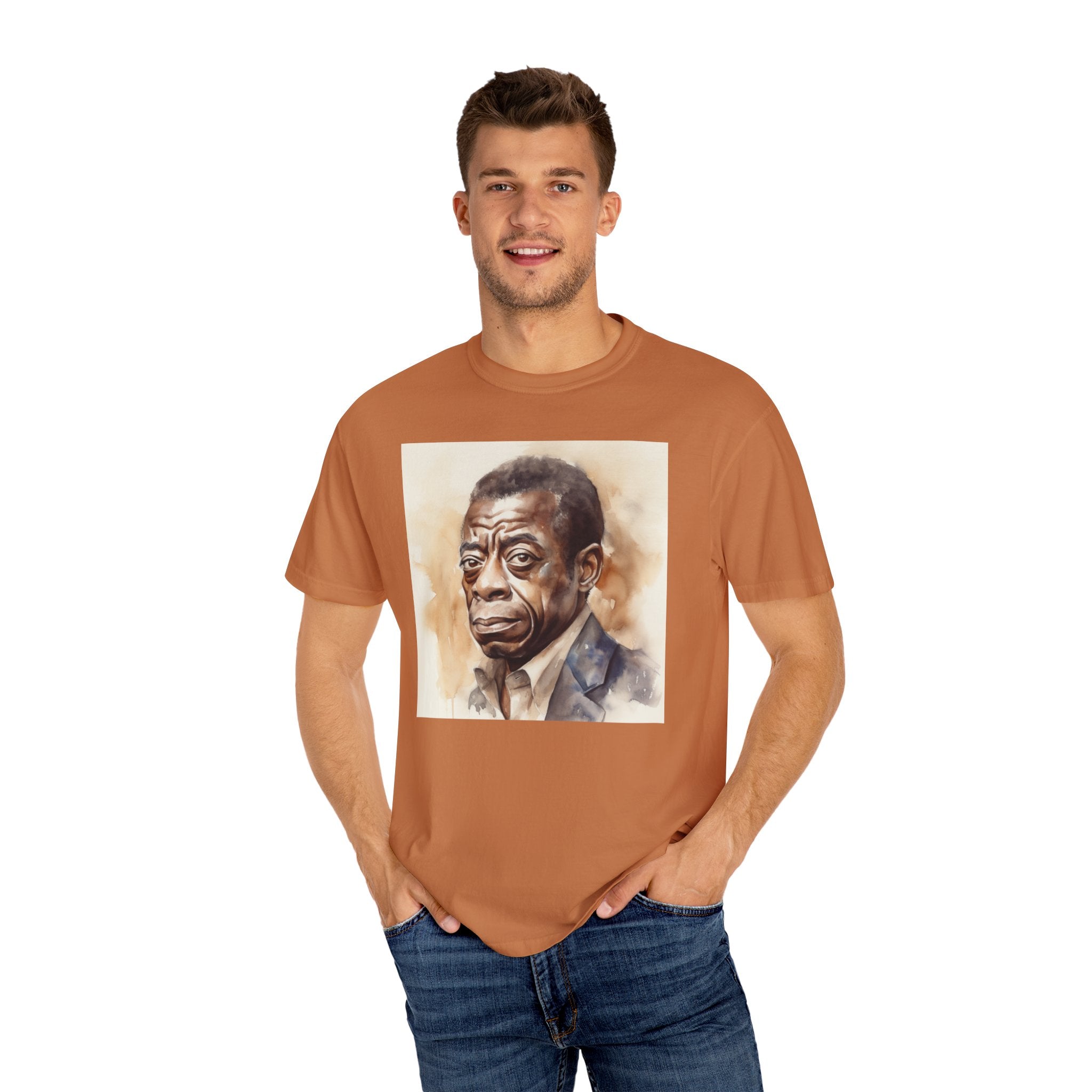 Iconic African American Pioneer Portrait Unisex Garment-Dyed T-shirt - Tribute to a Renowned Writer and Civil Rights Activist