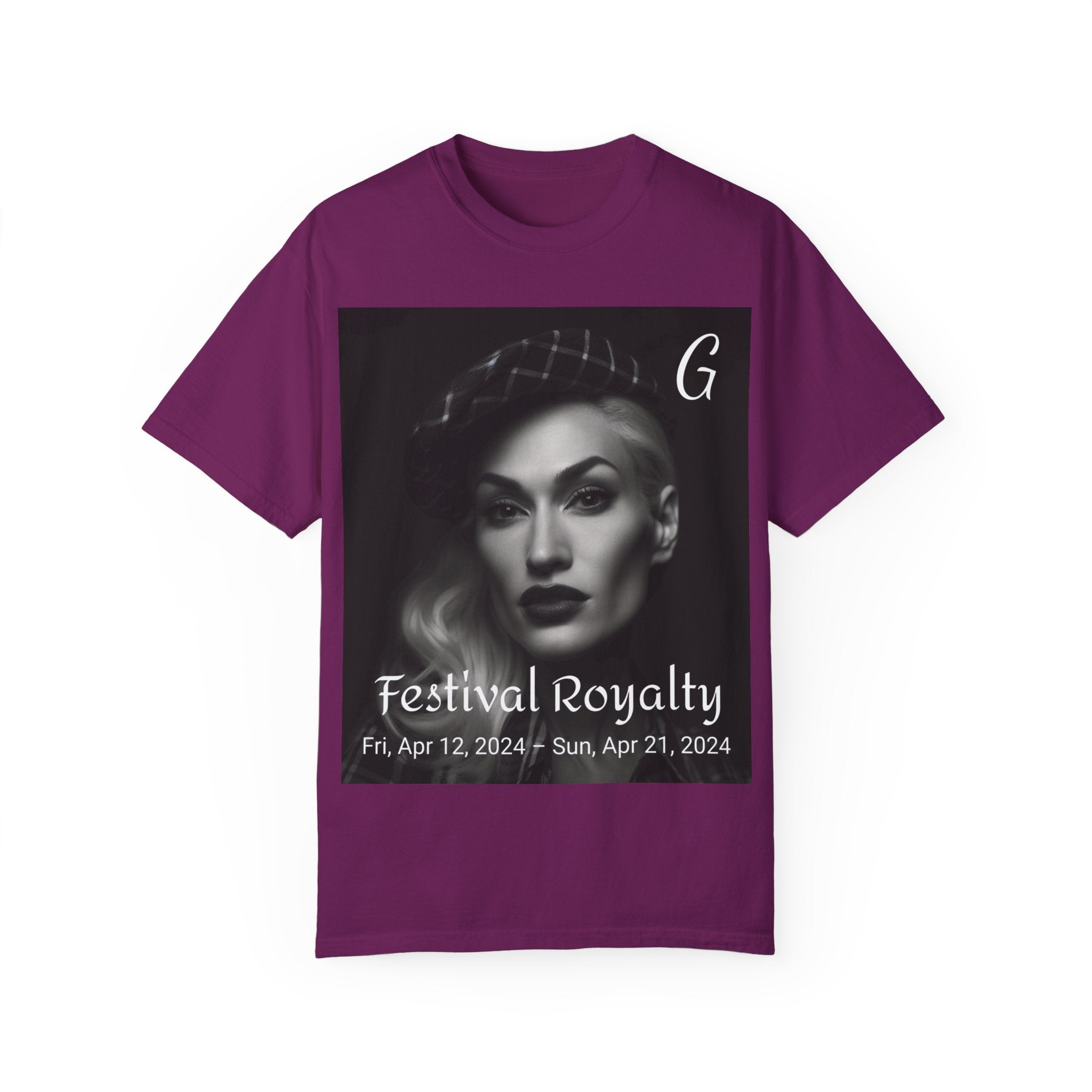 🌟 Icon-Inspired Festival Queen Unisex T-Shirt: Vibrant Garment-Dyed Tee for Ultimate Music Fest Style - Capture the Pop Diva's Iconic Look 🎵