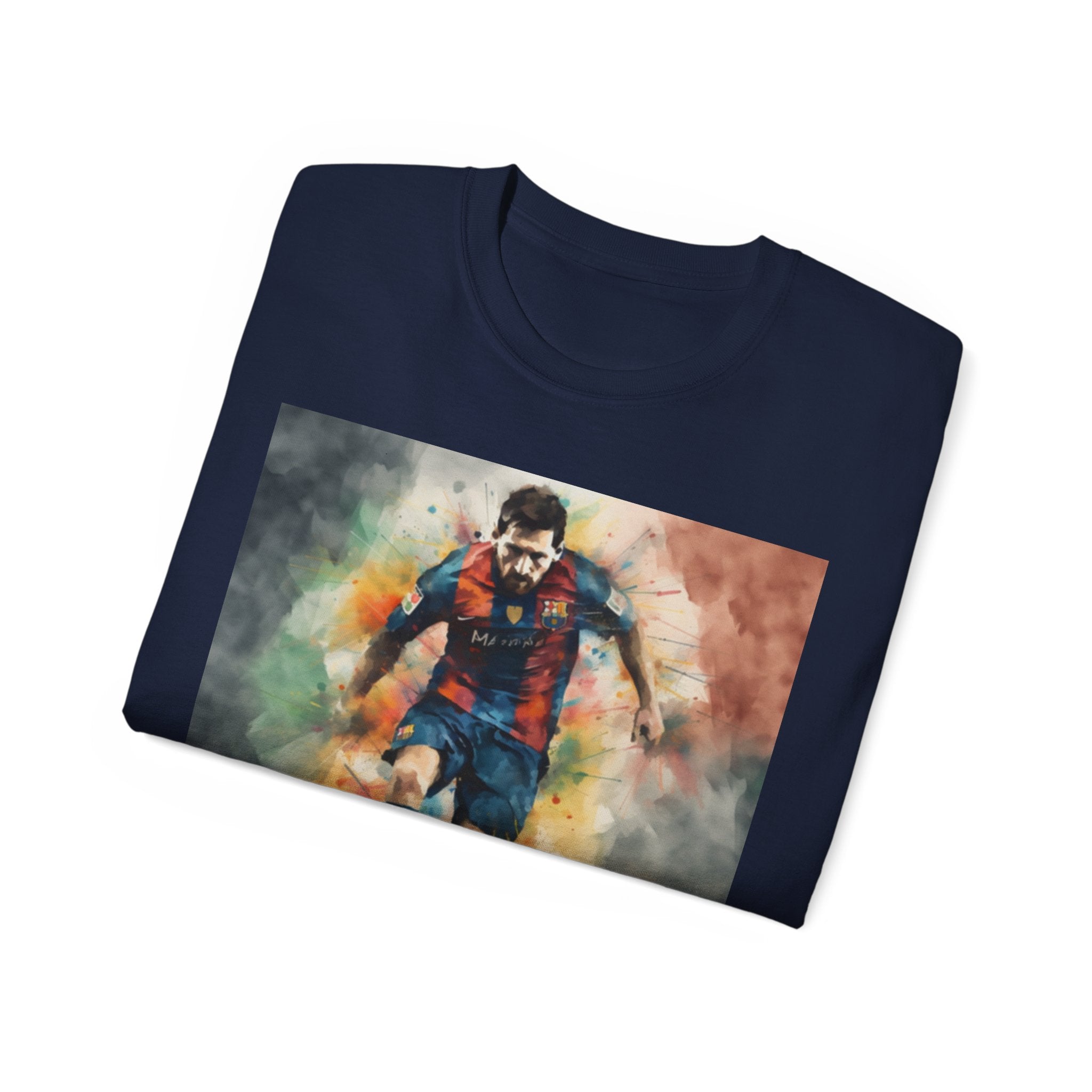 Michelangelo Art Tee - Unisex Ultra Cotton Footballer Shirt - Patron Saint of Football Watercolor Art - Renaissance Sports Fan Gift for Team