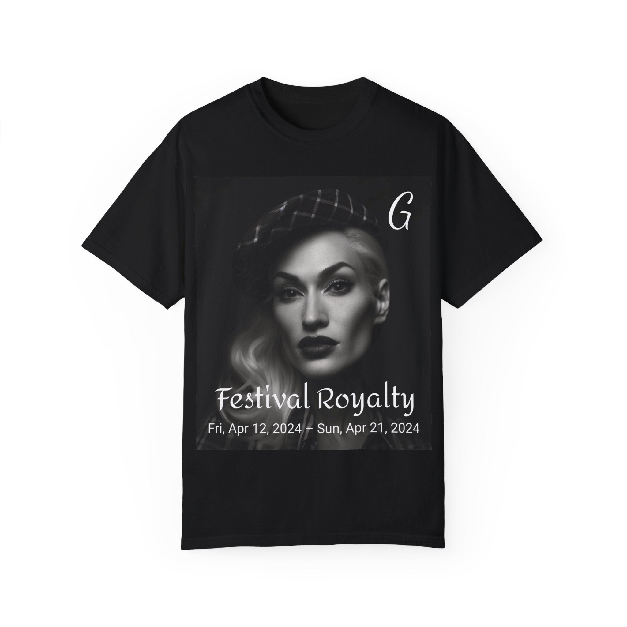 🌟 Icon-Inspired Festival Queen Unisex T-Shirt: Vibrant Garment-Dyed Tee for Ultimate Music Fest Style - Capture the Pop Diva's Iconic Look 🎵