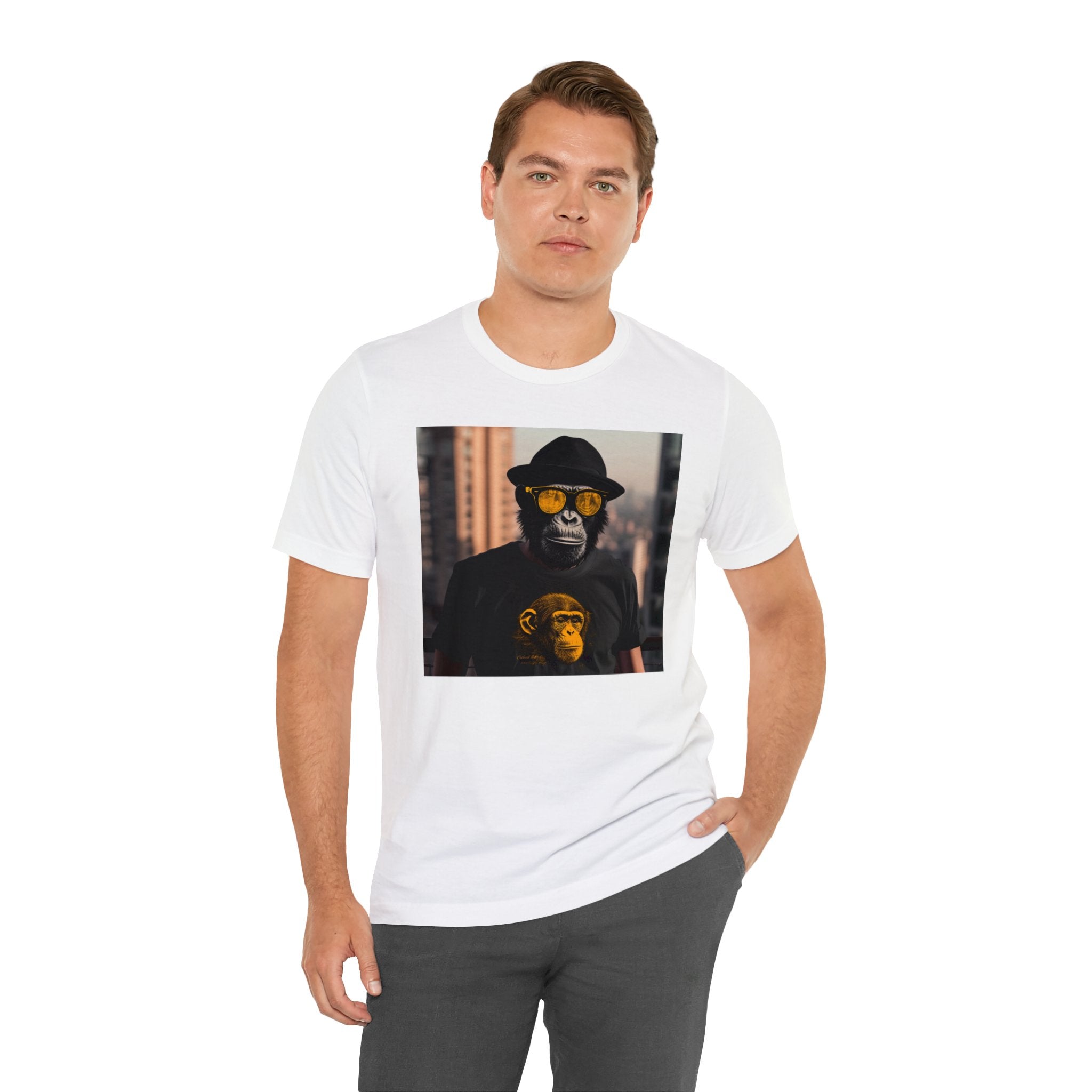 Focused Skateboarder Monkey Stylish Unisex Jersey Short Sleeve Tee - Ultimate Streetwear for Skate and Style Enthusiasts