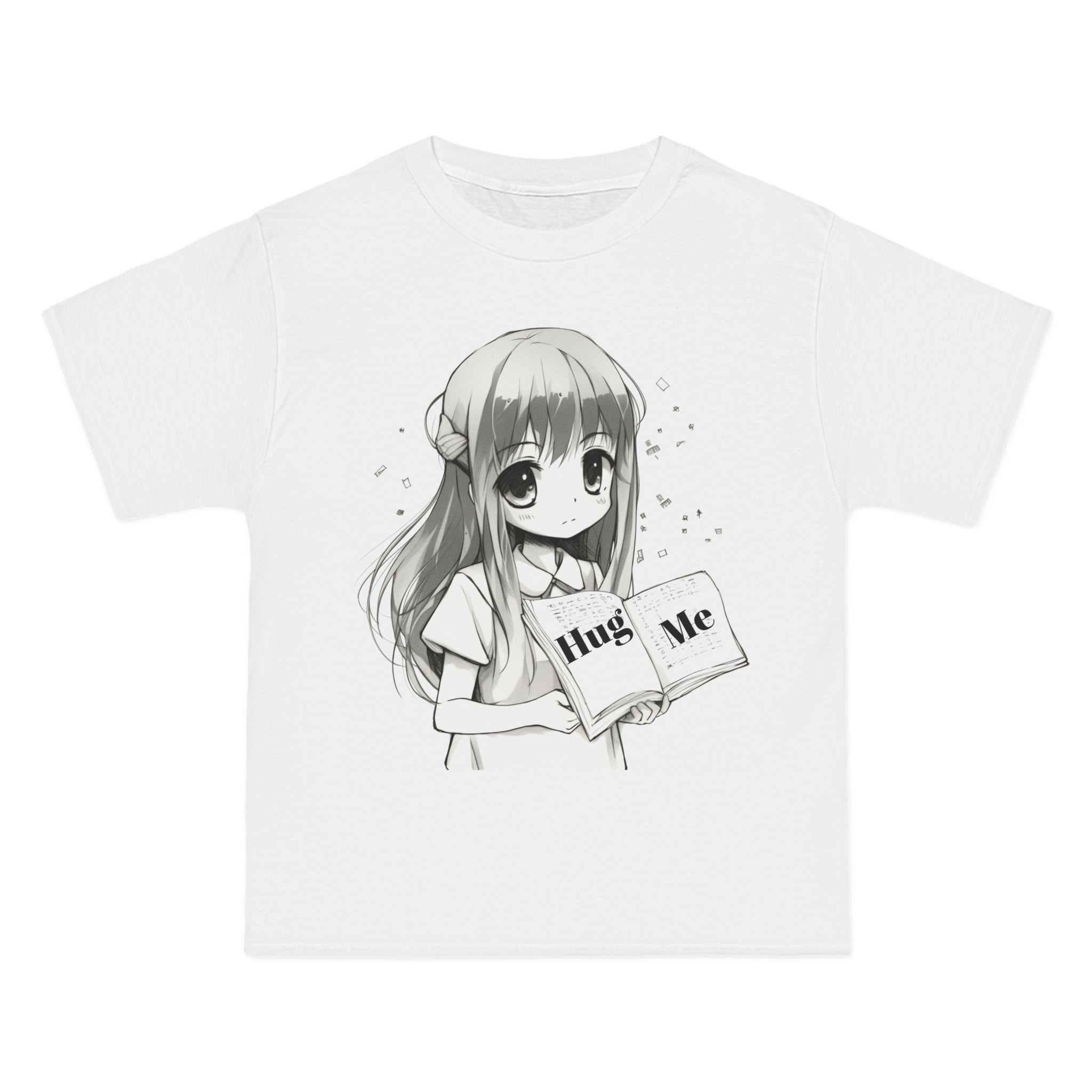 Men's Beefy-T®  Short-Sleeve T-Shirt "Hug Me" Beautiful Anime Sketch Gift for Manga Fans and Lore Enthusiasts Birthday Present