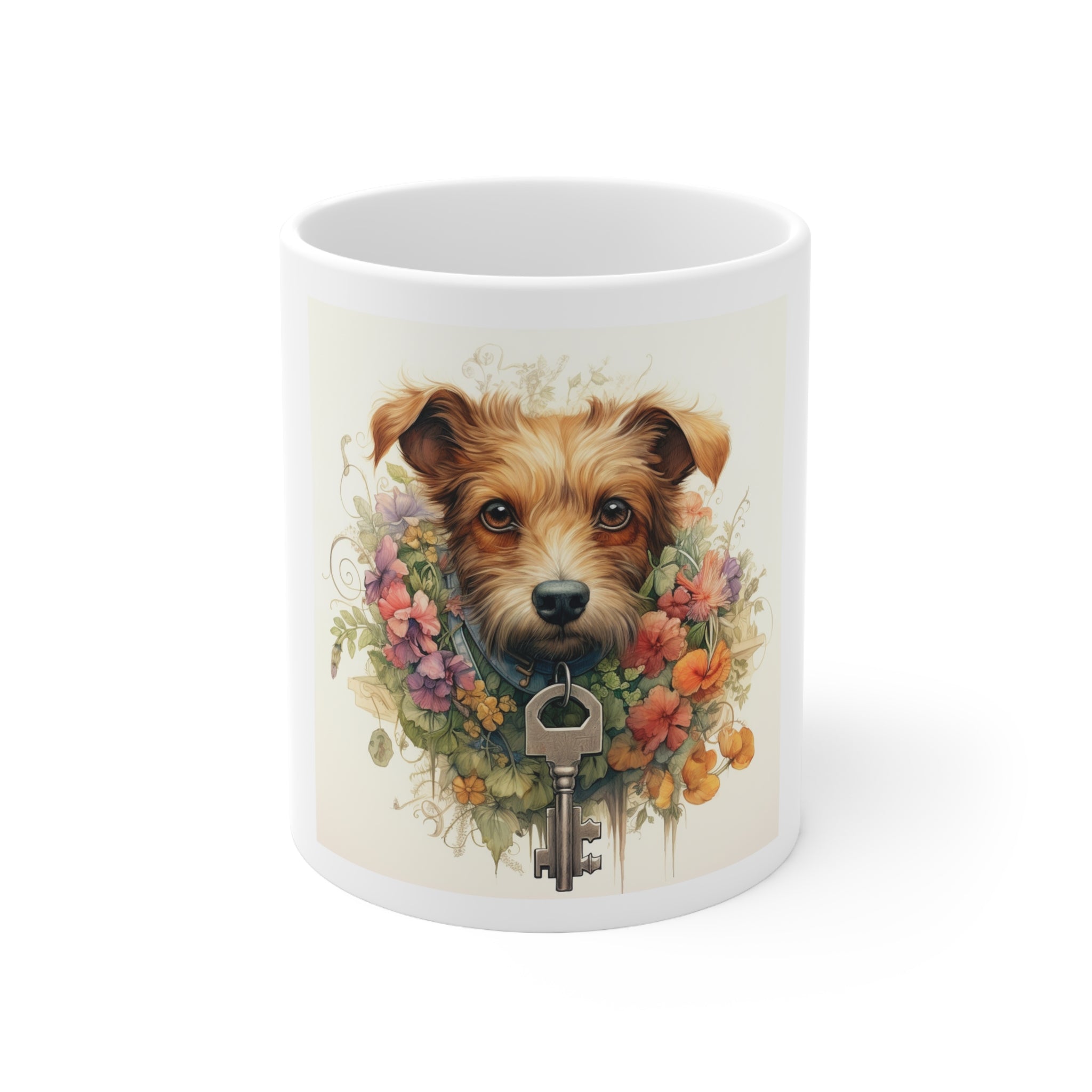Beautiful Garden Party Animal Illustrations, and Floral accent, Coffee Mug Gifts for "Cawfee" drinkers and Starbucks Lovers
