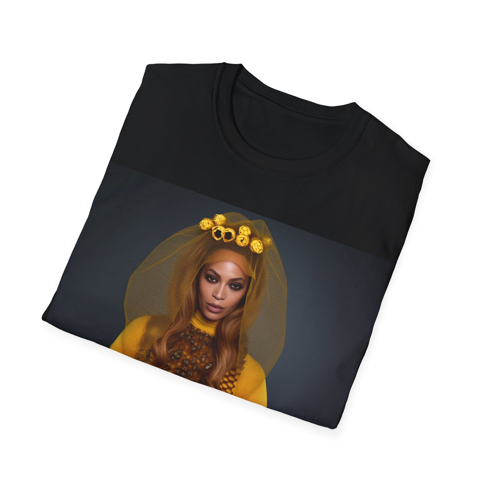 Beehive Queen Music Icon Tribute Unisex Softstyle T-Shirt - Celebrate the Legendary Female Artist with Comfort and Style