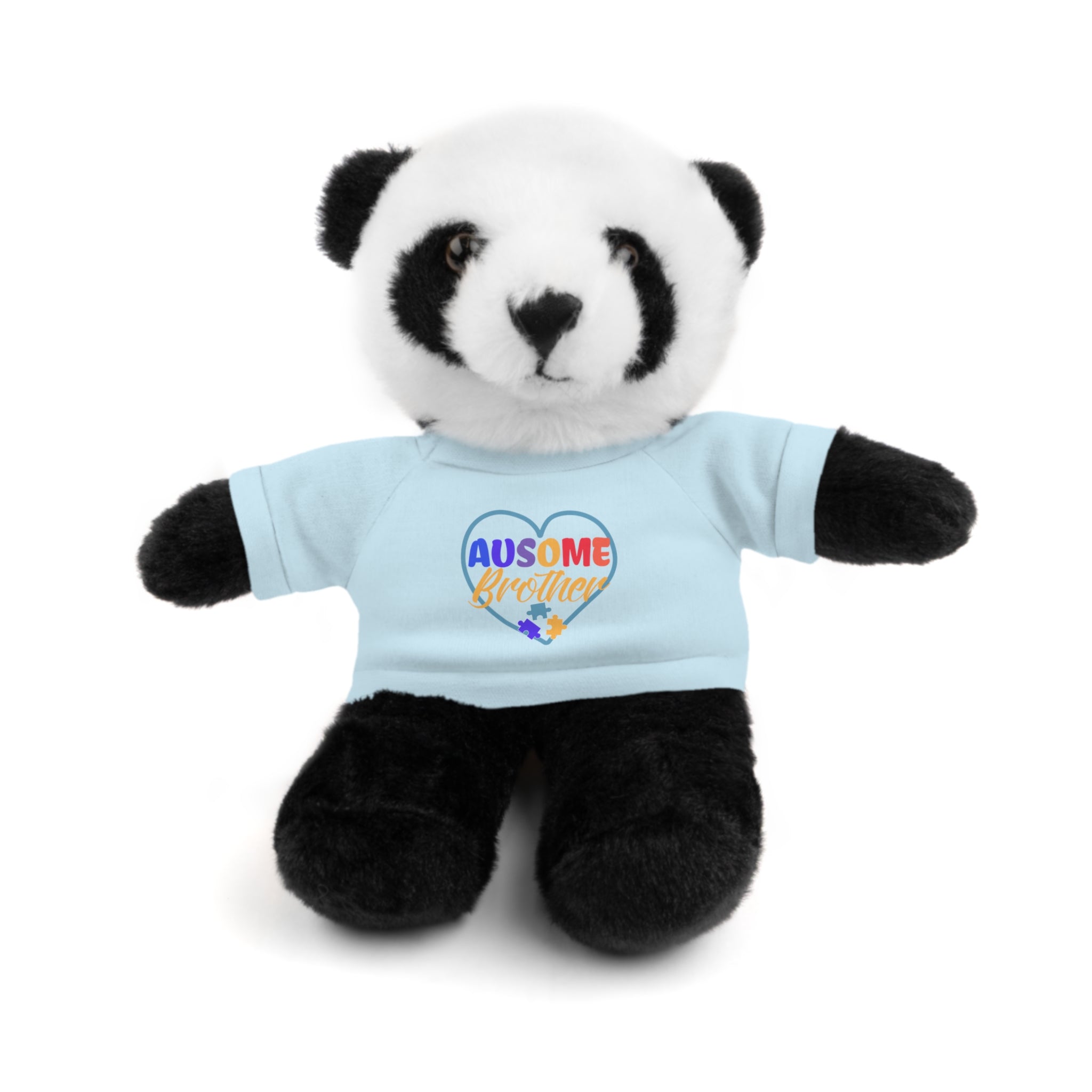 Show Support for Autism Sufferers and celebrate Your 'Ausome Brother' with Autism Awareness Stuffed Bear - Customized Tee Included