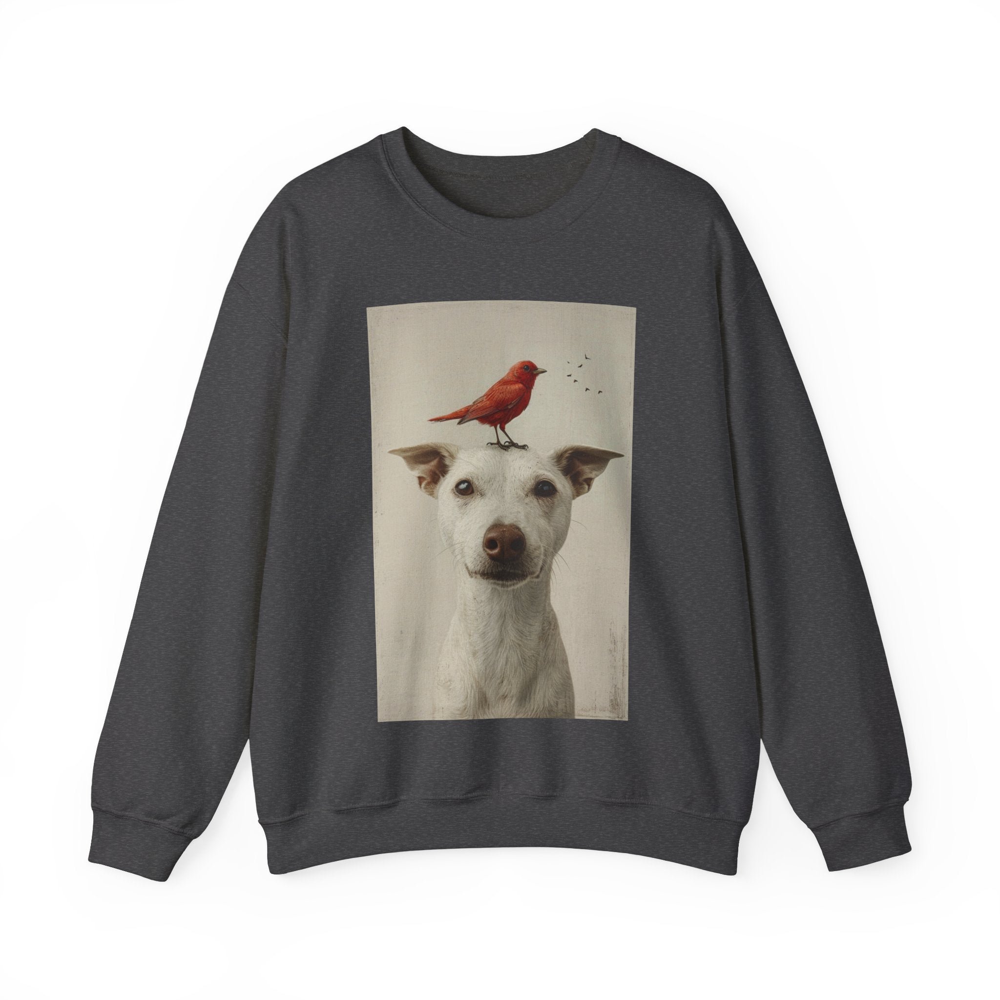 Trusting Bird and Dog Friend Unisex Heavy Blend™ Crewneck Sweatshirt - Cozy Comfort and Unique Style for Animal Lovers