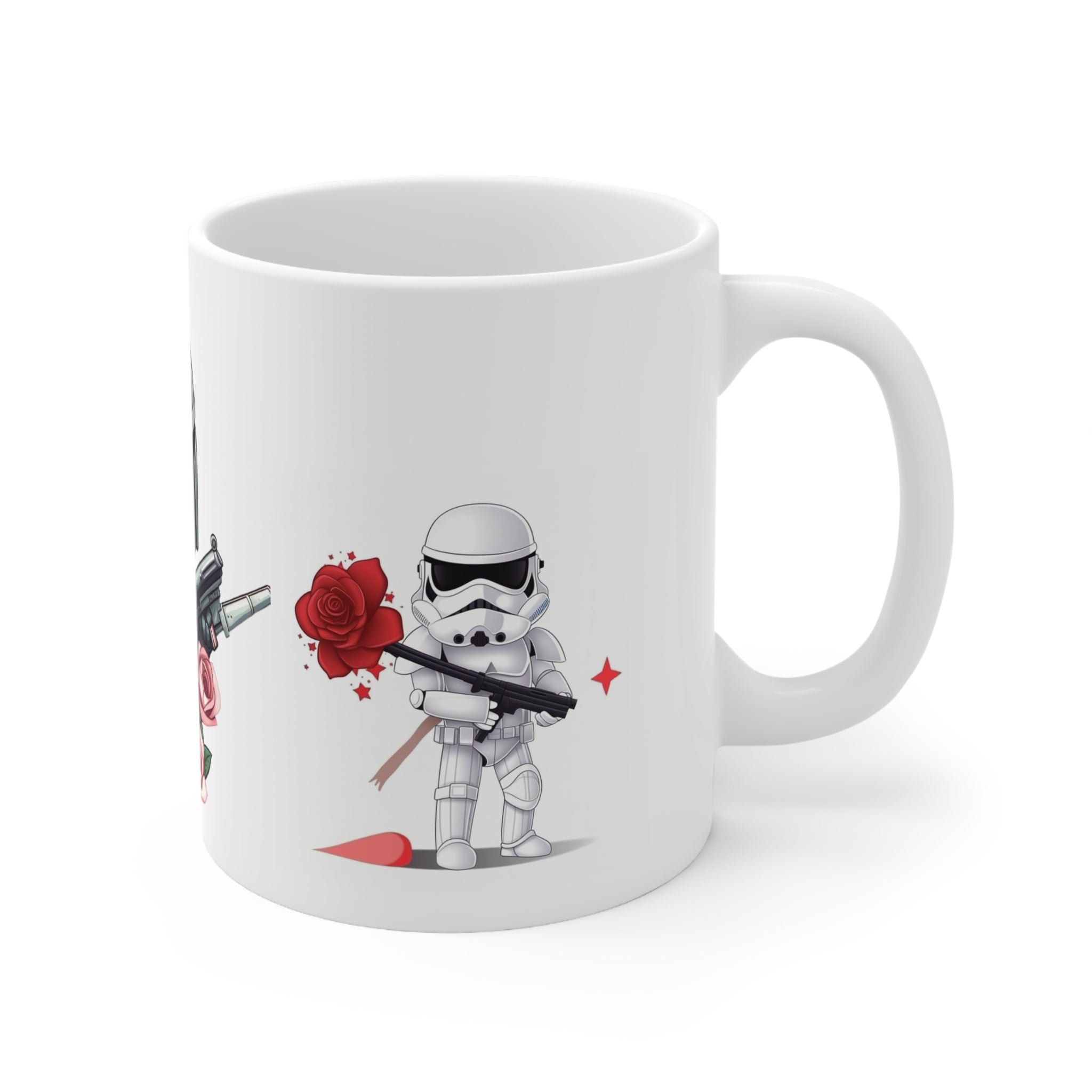 Complete Your Original Trilogy Collection with the Retro Sci Fi Series Iconic Bounty Hunter Adorable Cupid Ceramic Mug 11oz - Unique Gift for the One You Love or for the Ideal Gift for Friends and Family
