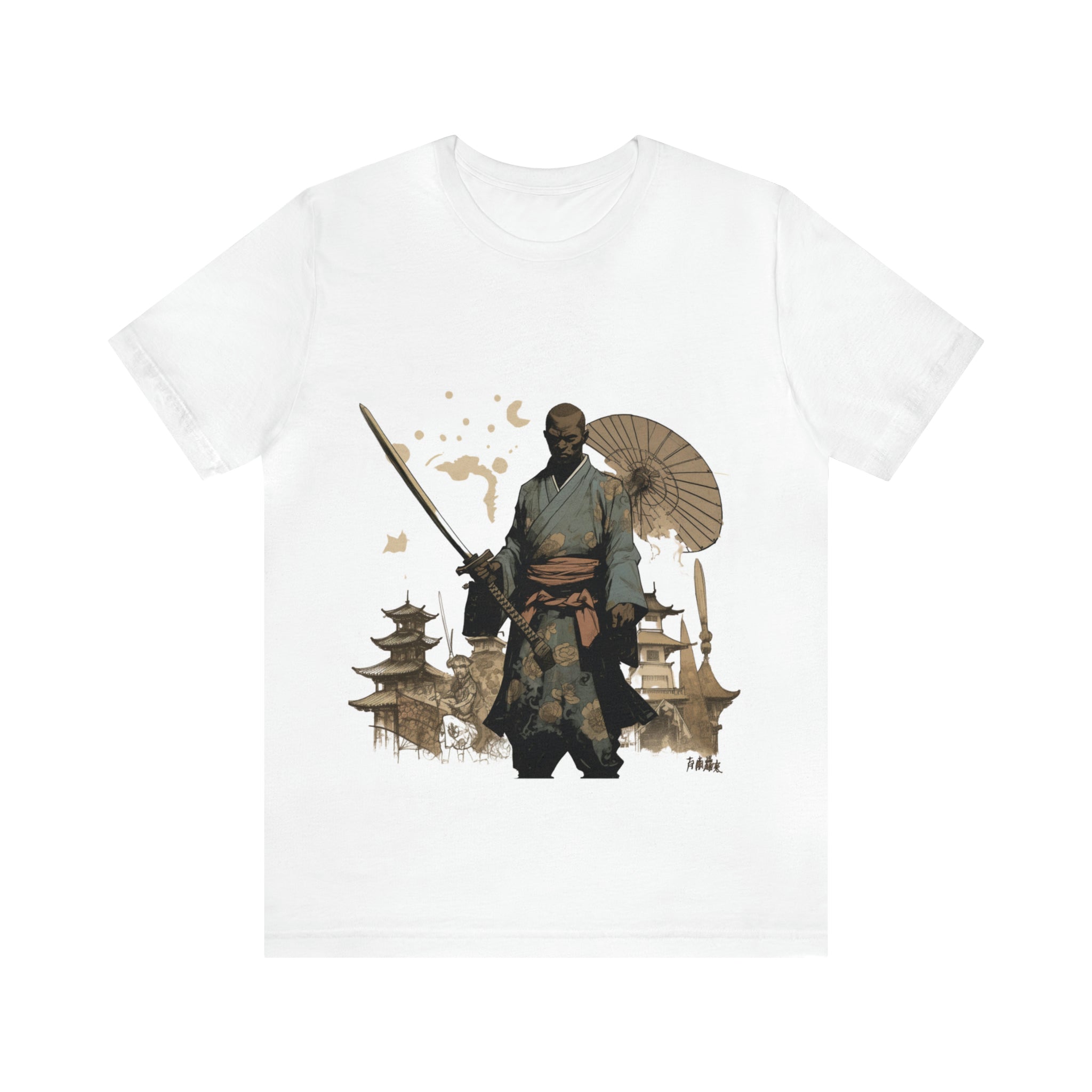 Unisex Jersey Short Sleeve Tee-- Ronin Anime Warrior, Japanese Art Comfortable Gift for Men/Boys