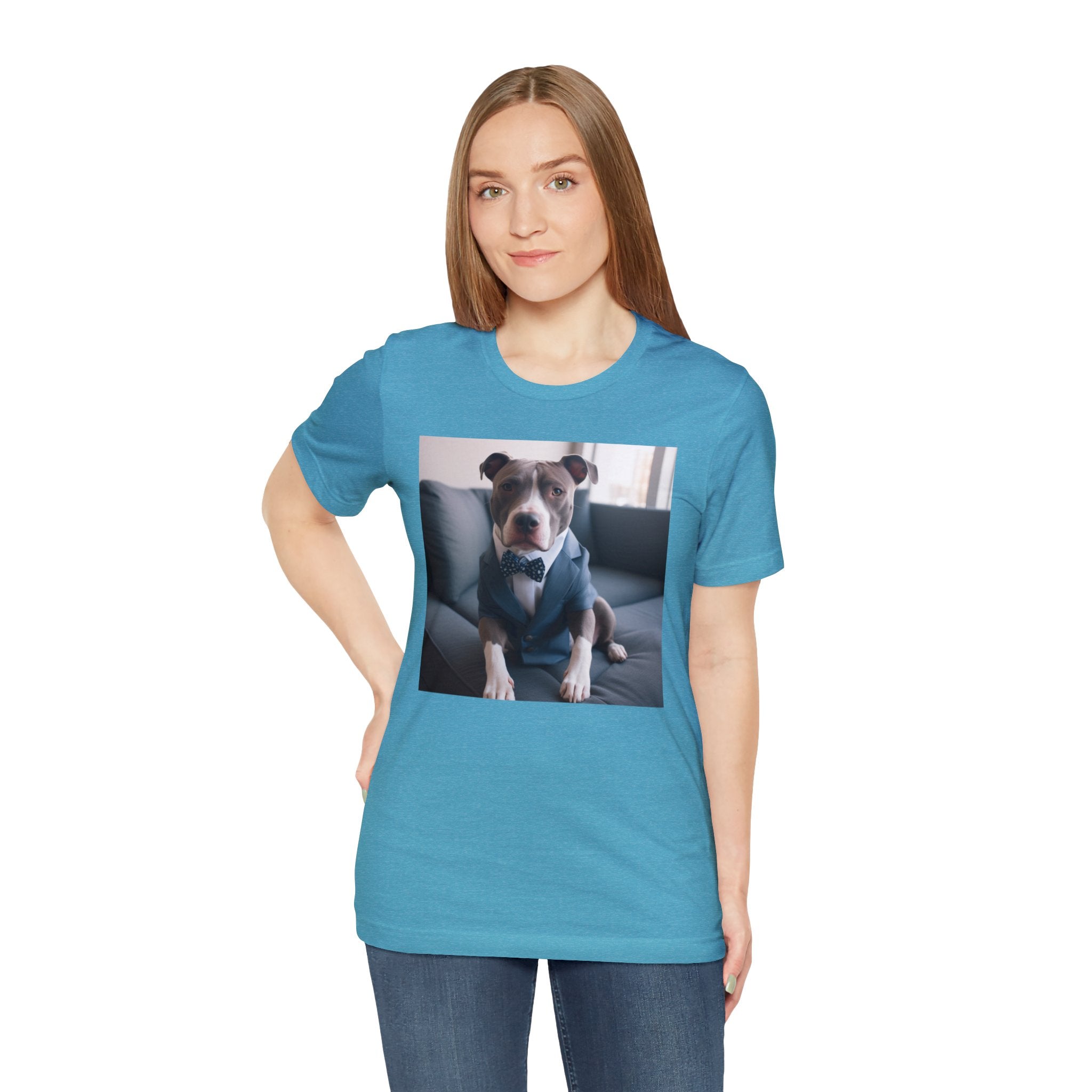 Hire Your Furry Friend with the "Do I have the Job?" Cute Puppy for Dog Owners in Interview Attire Unisex Jersey Short Sleeve Tee - Funny Dog Interview Tee Gift for Dog Lovers and Pet Owners