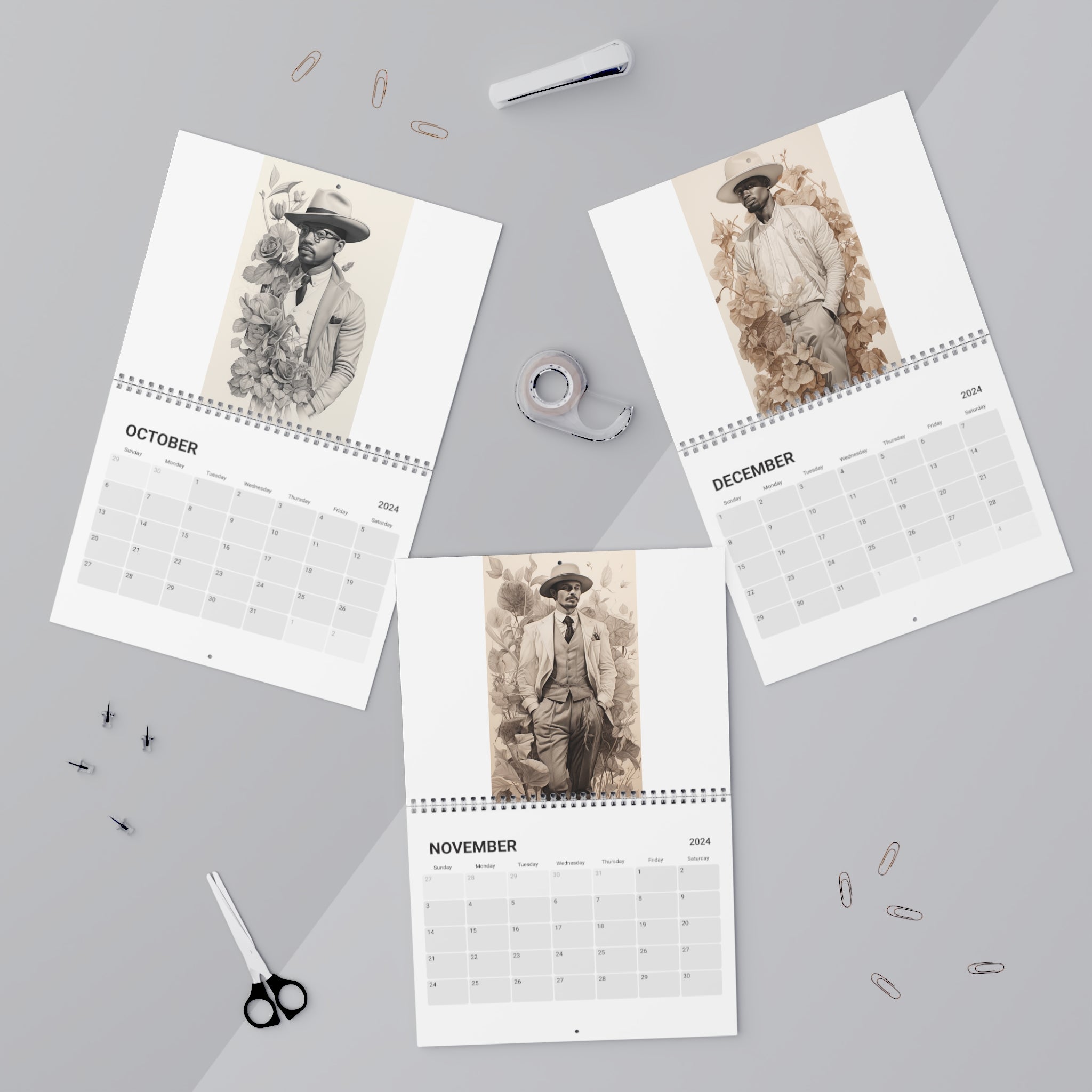 Stay Stylish All Year Round with the 2024 "Swagga Man" Desk Calendar