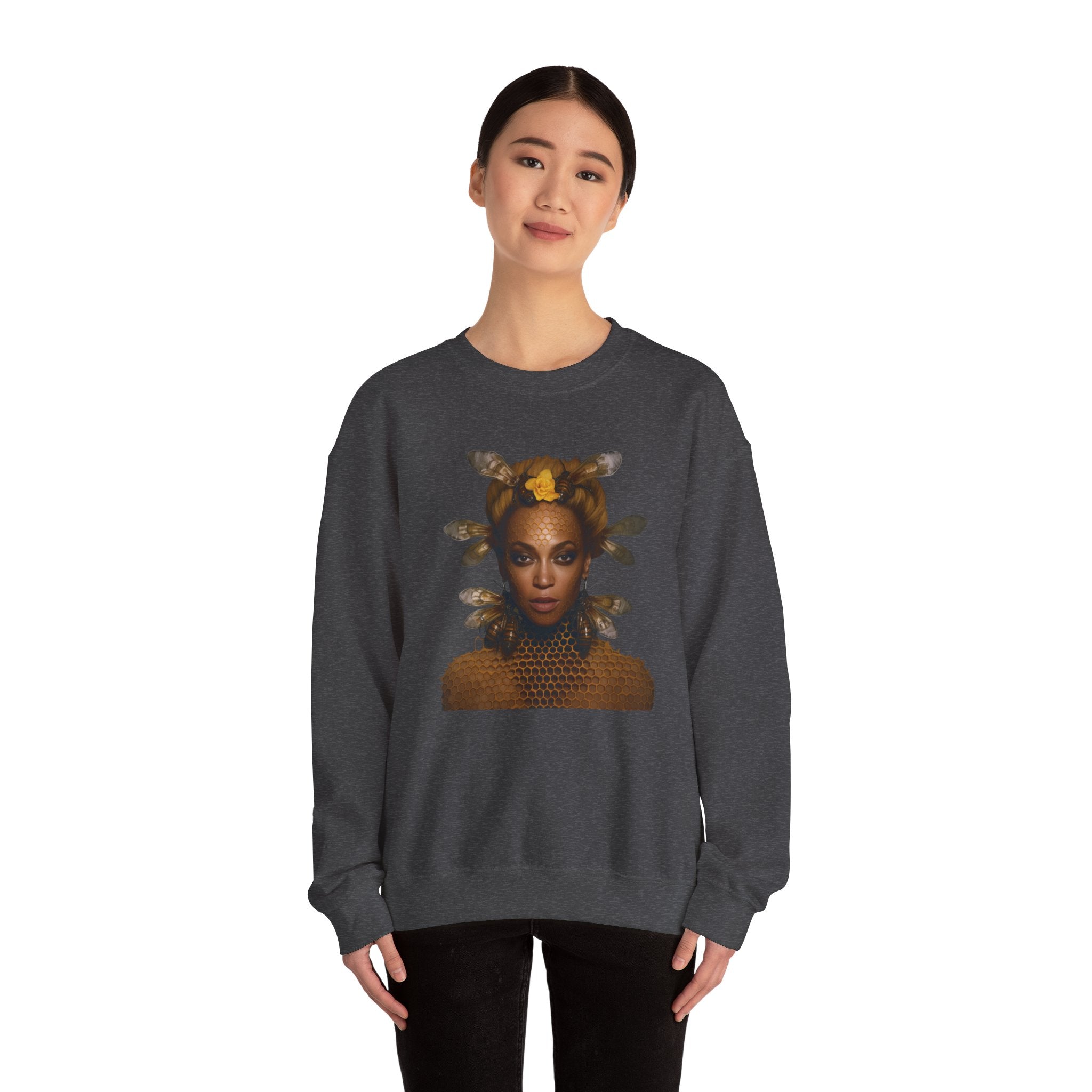 Queen Bee Unisex Heavy Blend™ Crewneck Sweatshirt - Embrace Your Inner Royalty with Iconic Pop Style