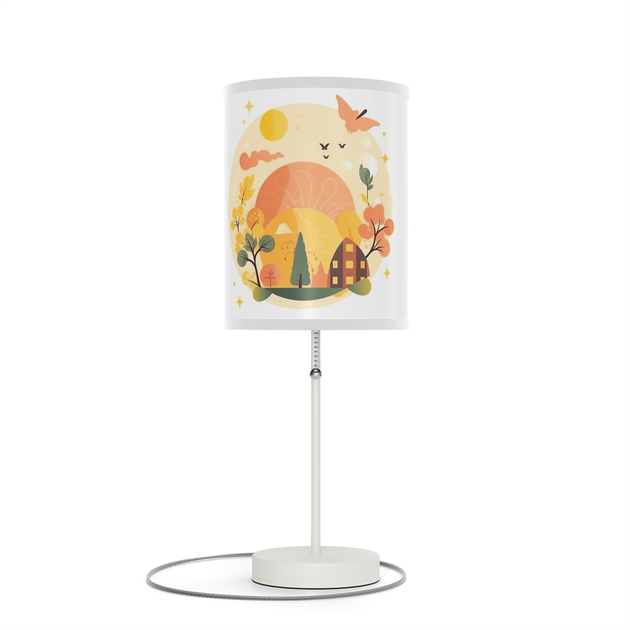 Lamp on a Stand, US|CA plug--Beautiful Dawn/Noon Abstract Illustration Professional Optical Illusion Interpretation