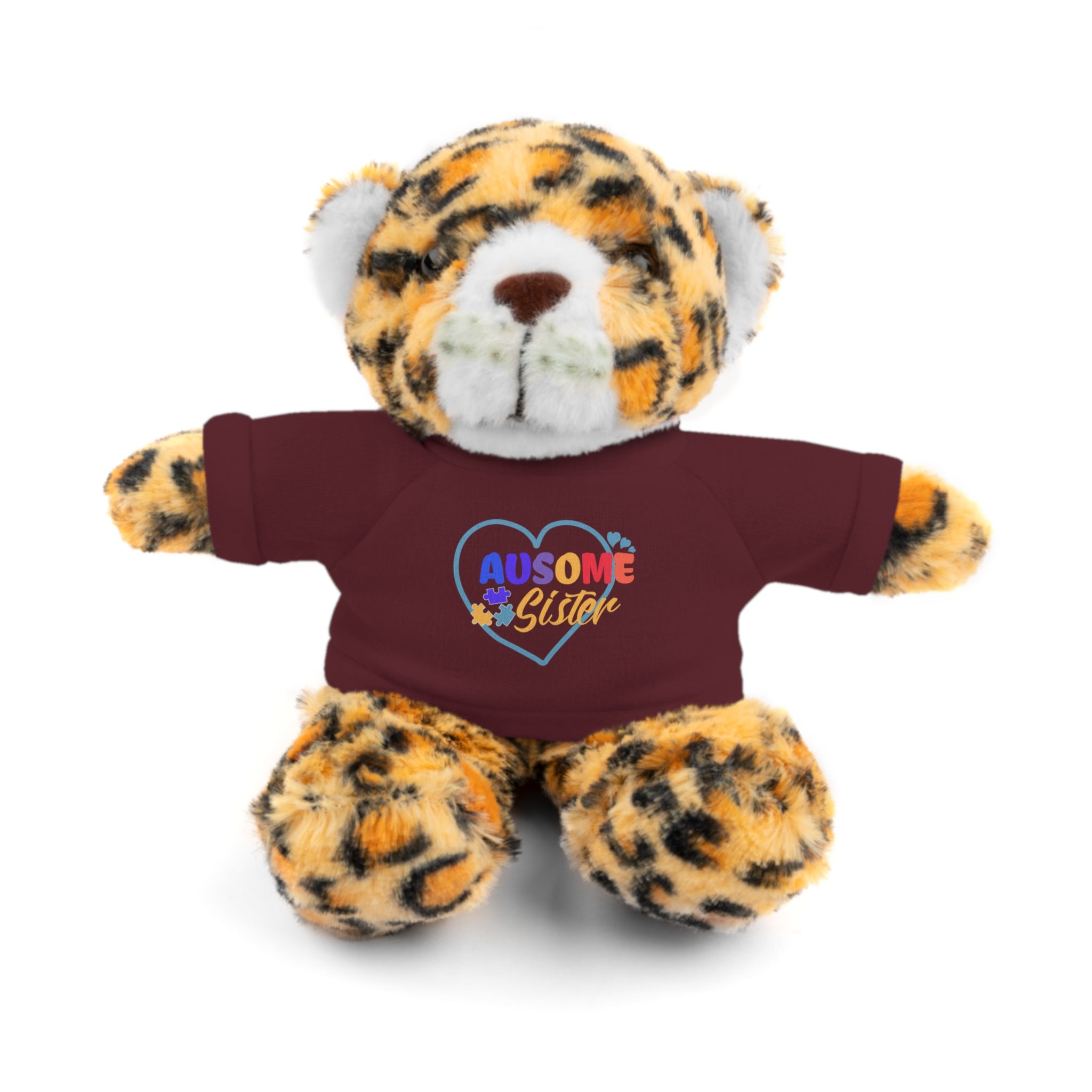 Celebrate Your 'Ausome Sister' with Autism Awareness Stuffed Bear - Customized Tee Included