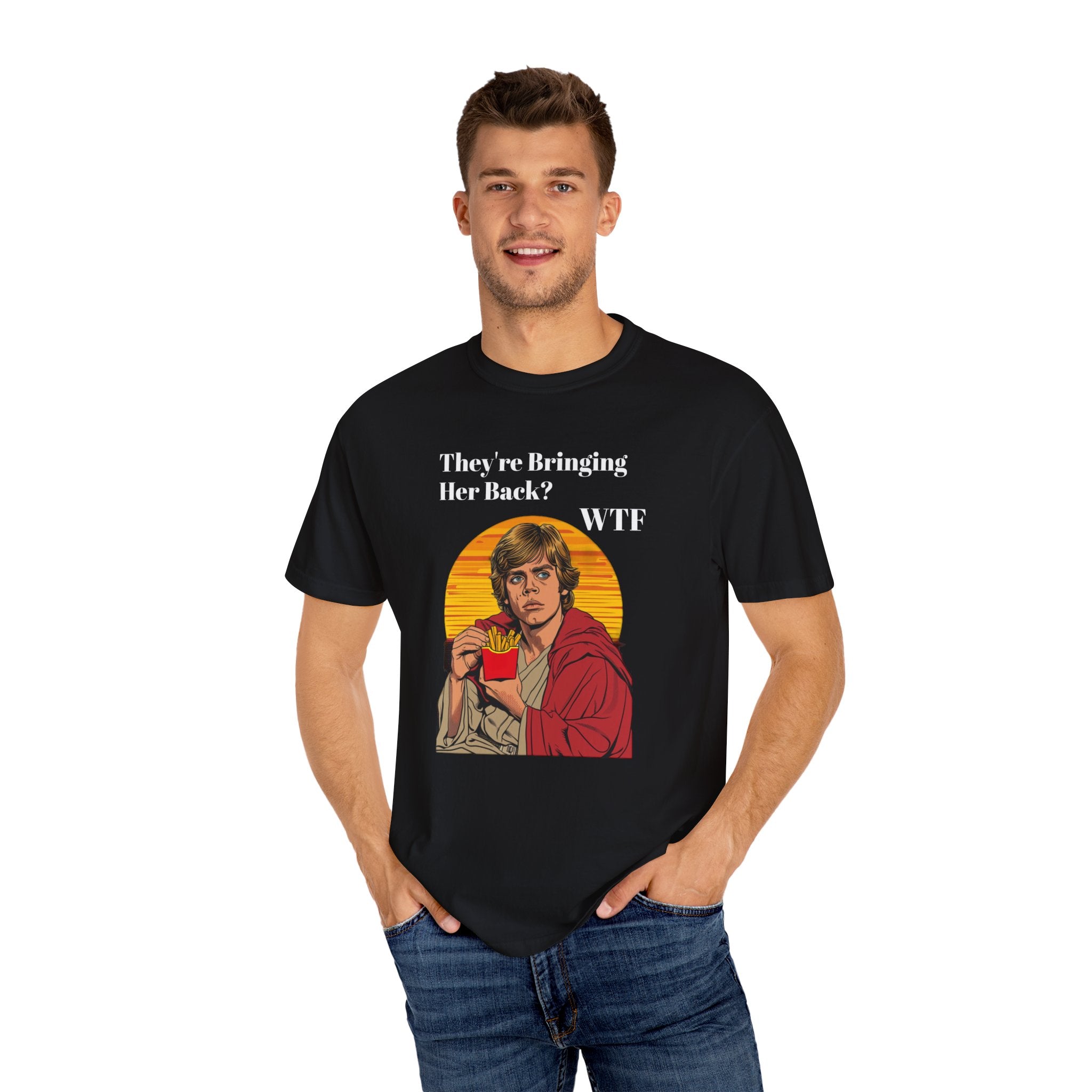 Stand Out With Unique Trilogy Saga Burn! Iconic Galaxy Hero Unisex Garment-Dyed T-shirt - Perfect Comic-Con Wear