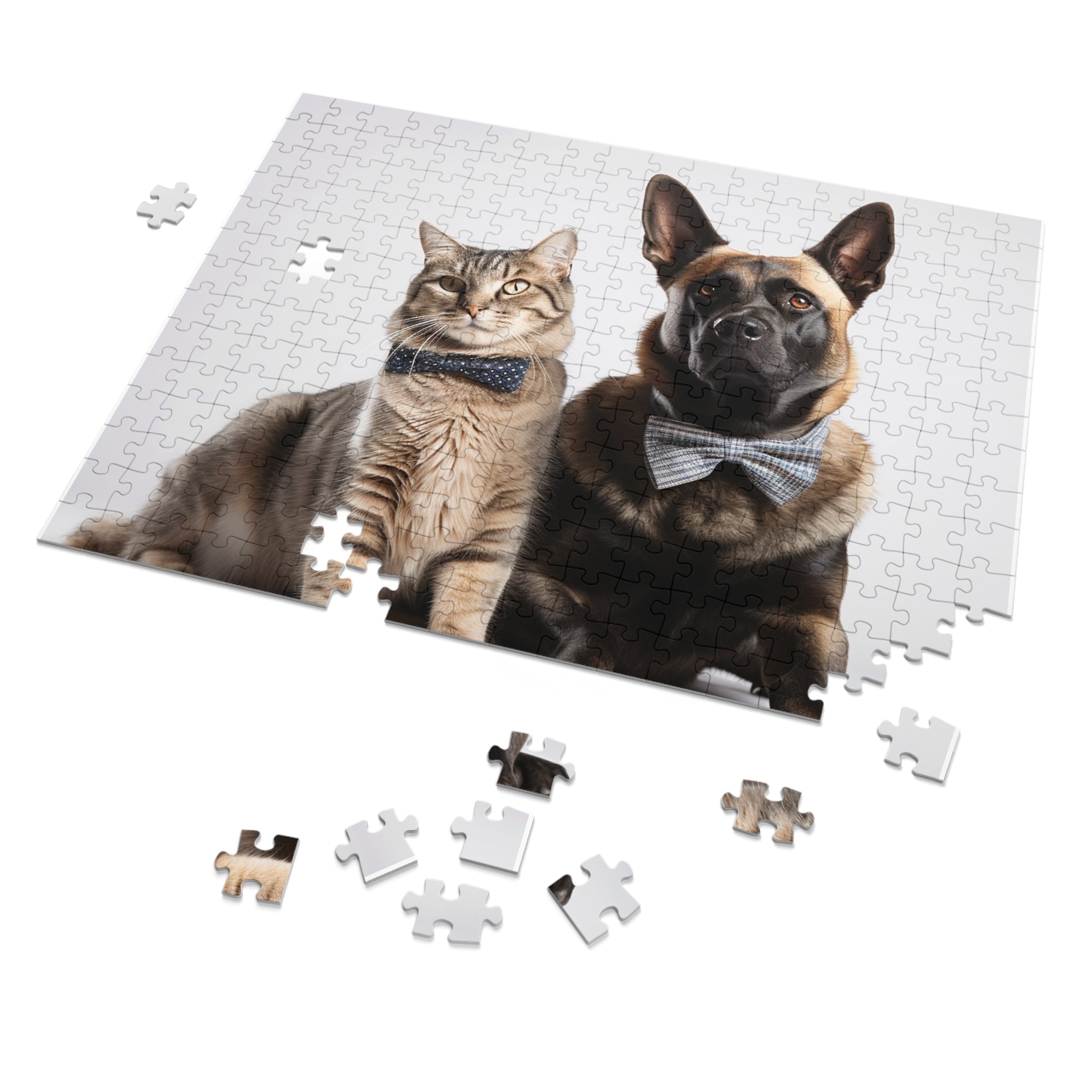 Jigsaw Puzzle (30, 110, 252, 500,1000-Piece)--Formal Pet Dinner Perfect Gift for pet lovers or Cat Lovers