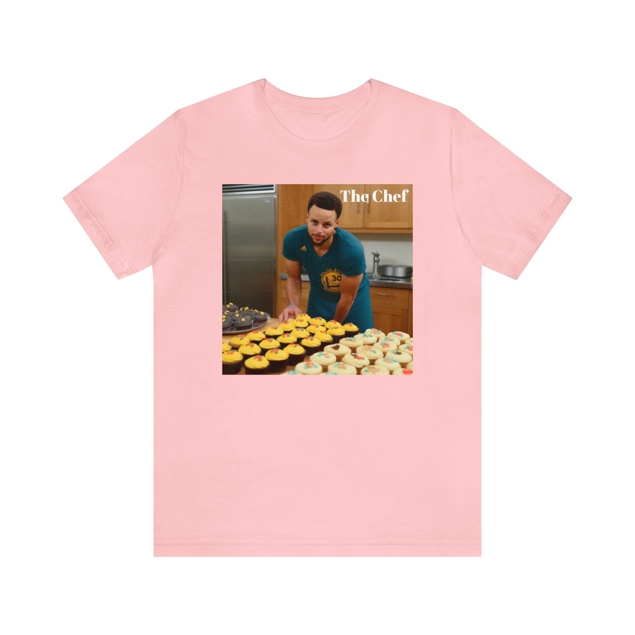 Chef Curry Witty Parody Tee: Professional Basketball Player Turned Baker Cupcakes Design - Unisex Jersey Short Sleeve Tee for Sports and Baking Enthusiasts