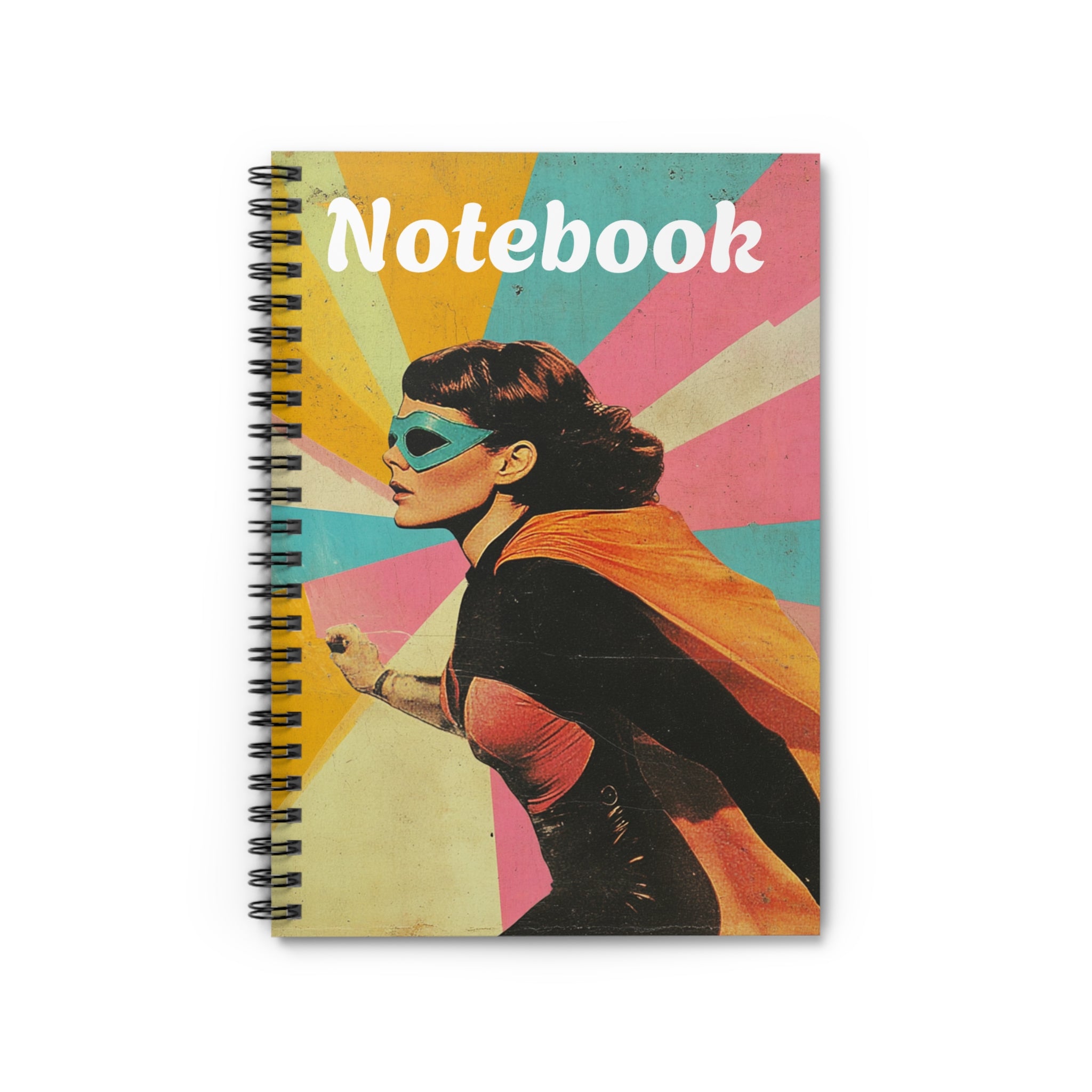 Golden Age Heroics: Superheroin Spiral Notebook - Ruled Line - Empower Your Creativity