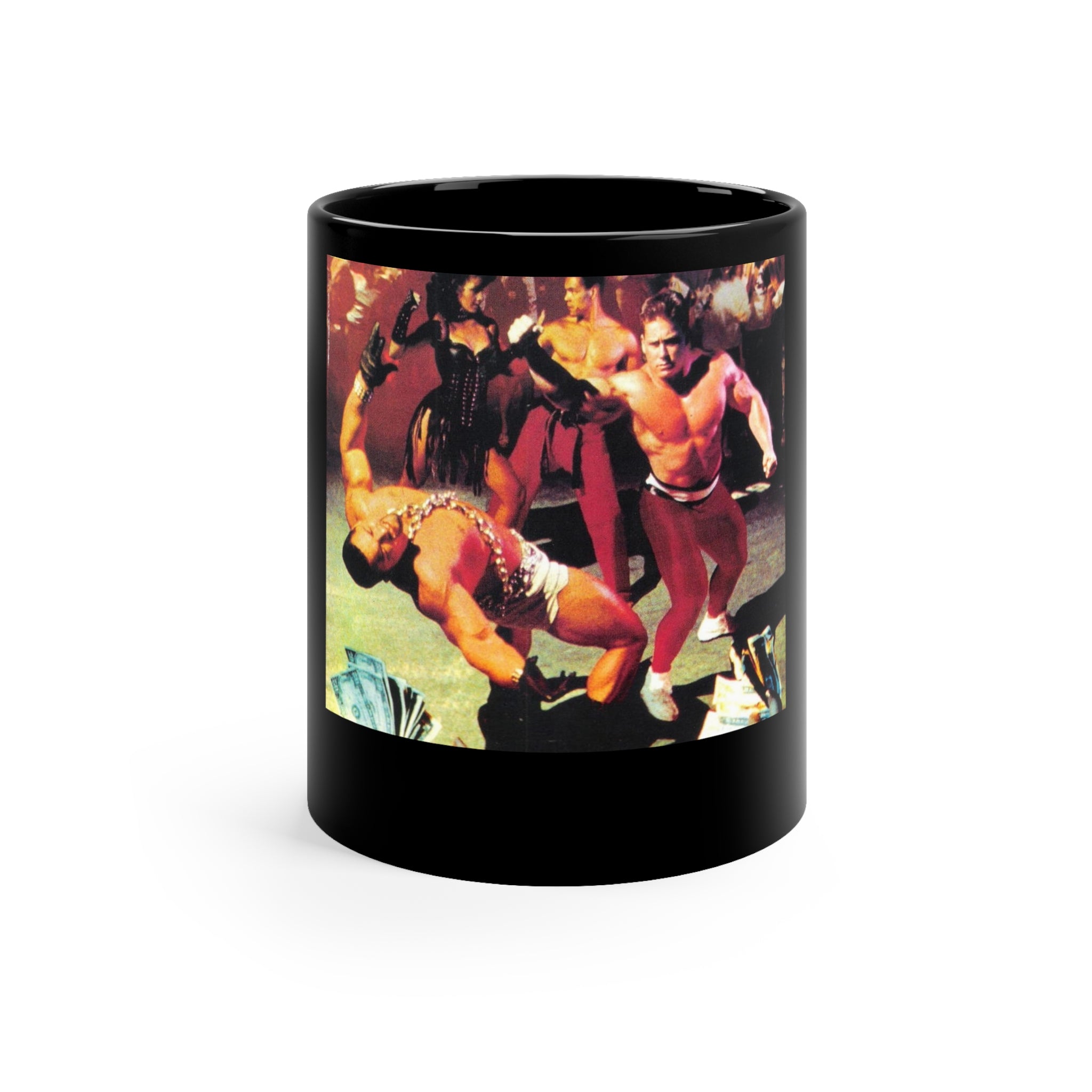 🕹️ Gift for Retro Video Game Fans Classic Pitfighter Arcade Boss Fight 11oz Black Mug - Vintage Gaming Coffee Mug for Arcade Heroes