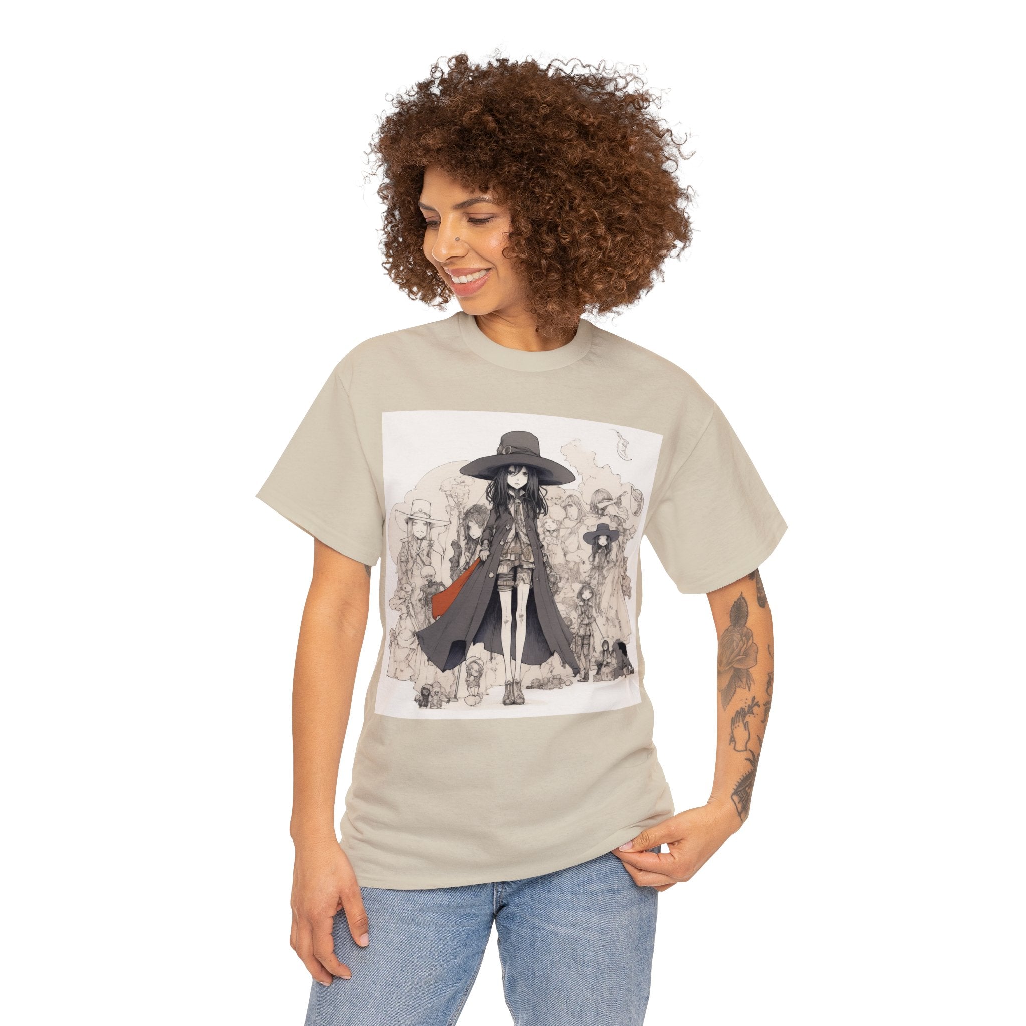 Adorable Anime Girl Vampire Killer Unisex Heavy Cotton Tee - Unique Anime-Inspired Fashion for Fans and Enthusiasts