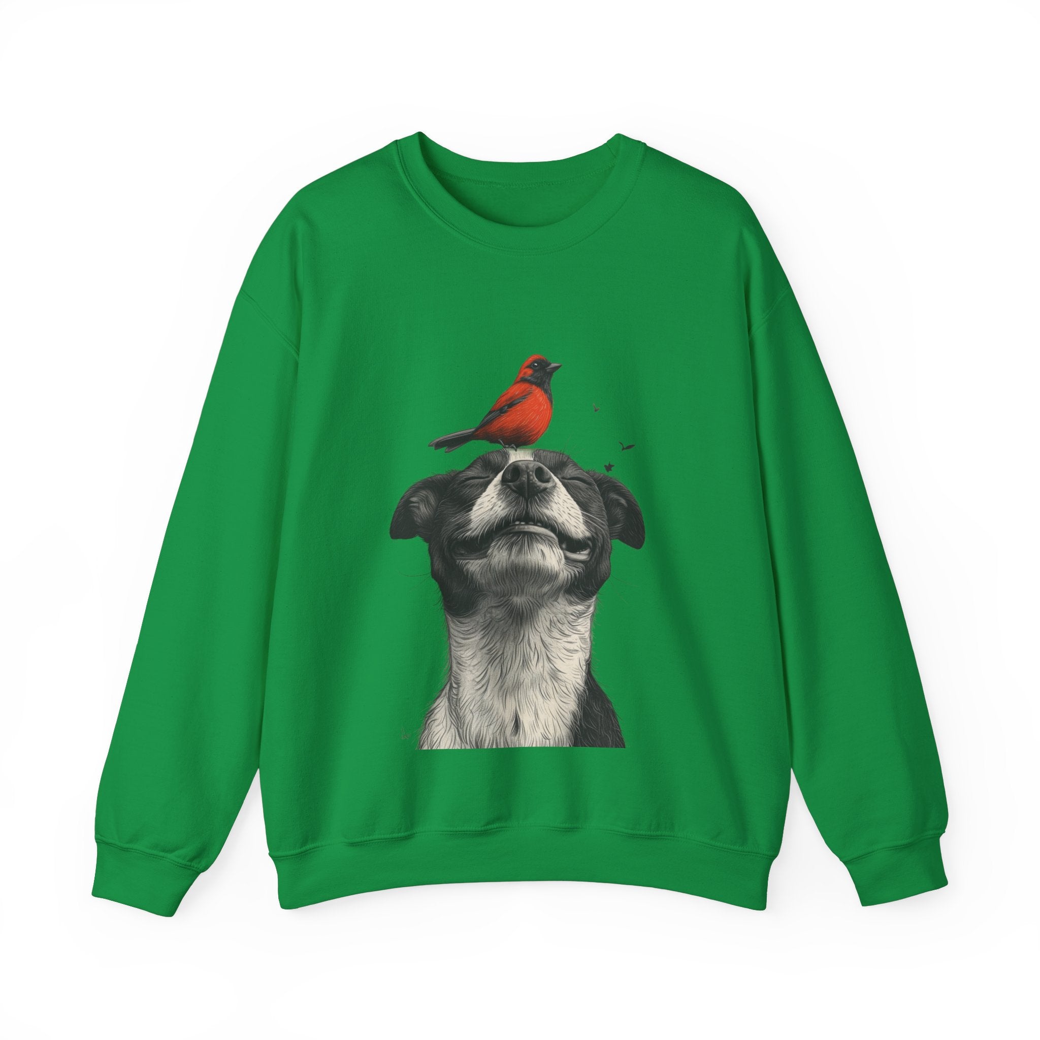 Trusting Bird and Dog Friend Unisex Heavy Blend™ Crewneck Sweatshirt - Cozy Comfort and Unique Style for Animal Lovers