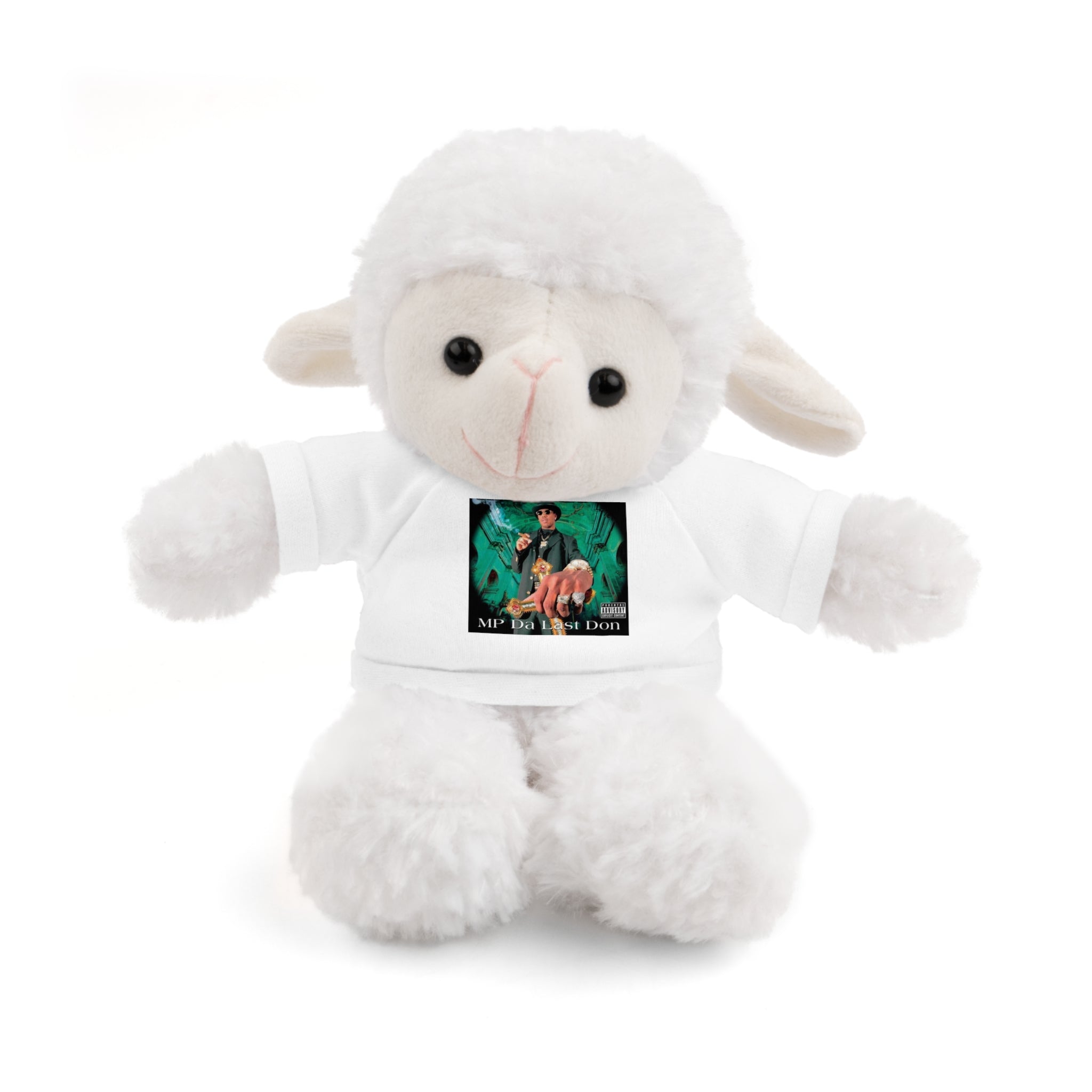 Nostalgic Vibes: Stuffed Animals with 90's Louisiana Rap Icon Tee - Retro Plush Toy for Hip Hop Fans