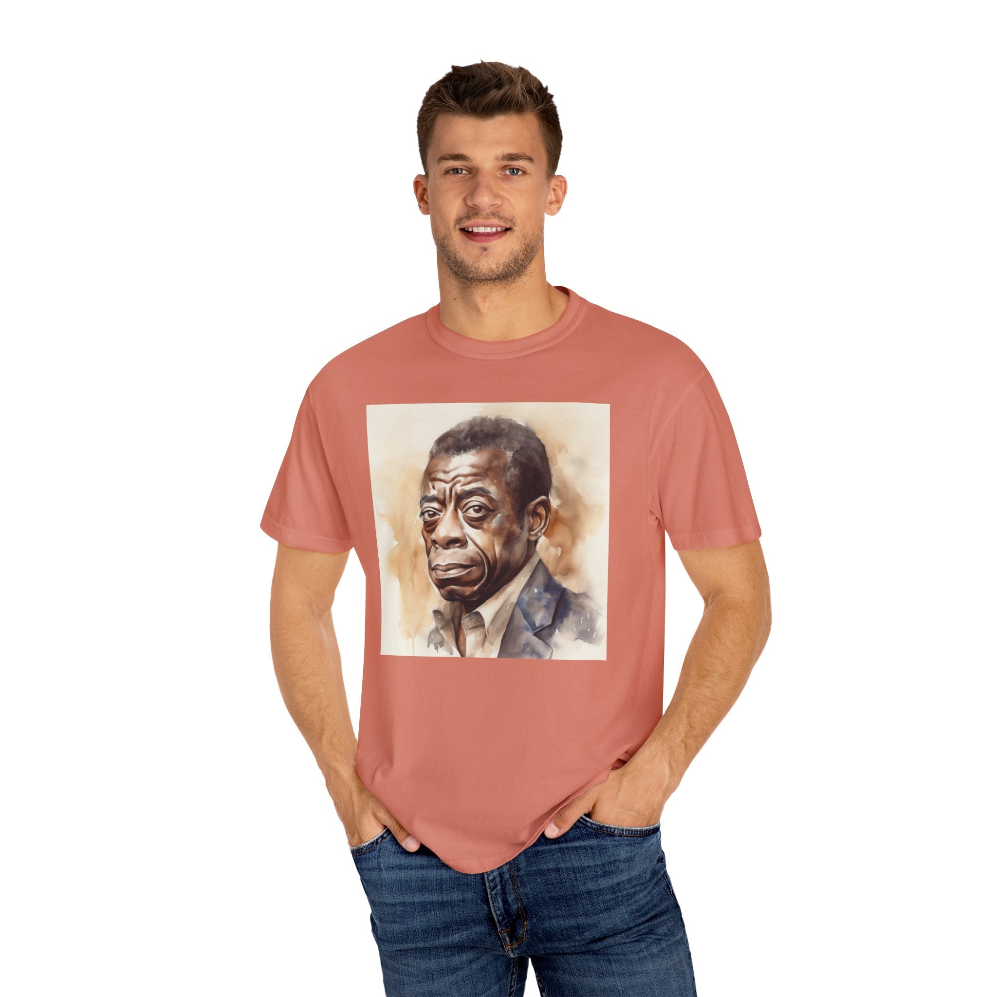 Iconic African American Pioneer Portrait Unisex Garment-Dyed T-shirt - Tribute to a Renowned Writer and Civil Rights Activist