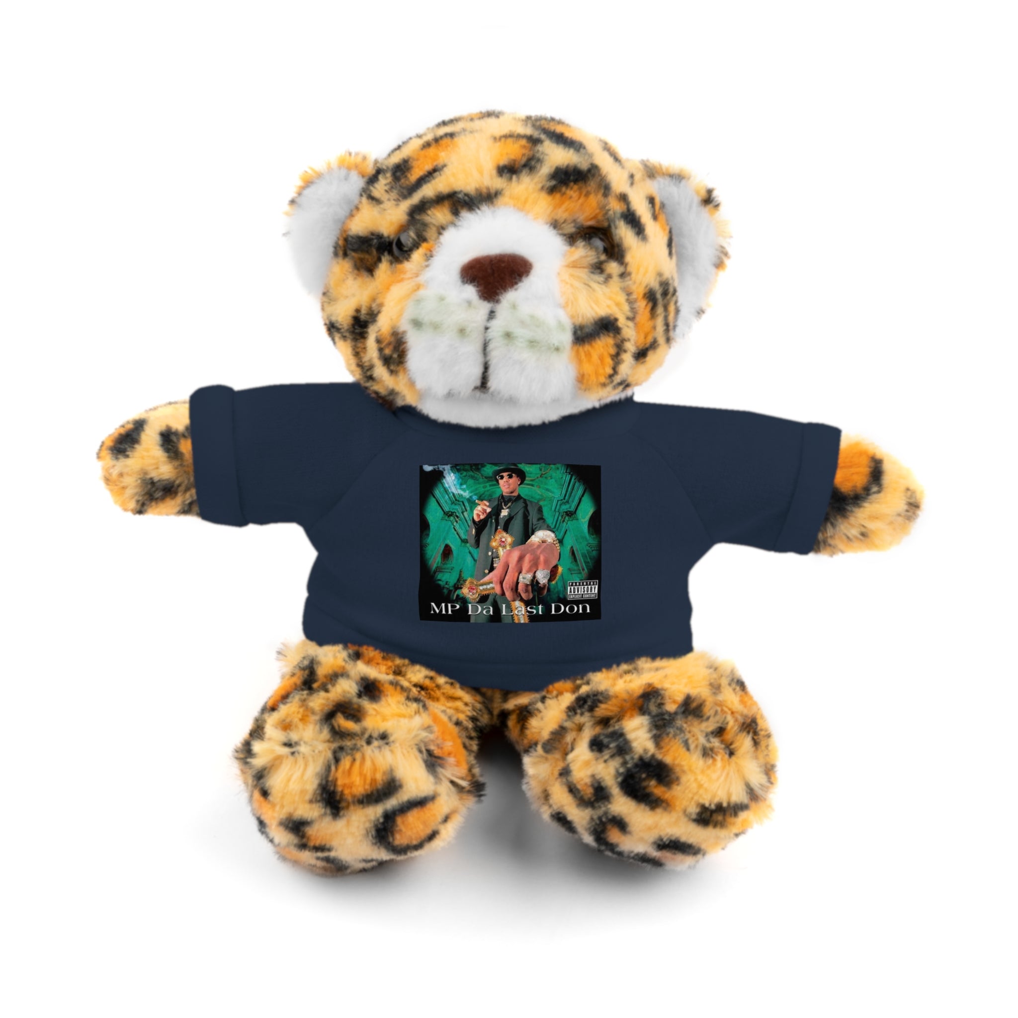 Nostalgic Vibes: Stuffed Animals with 90's Louisiana Rap Icon Tee - Retro Plush Toy for Hip Hop Fans