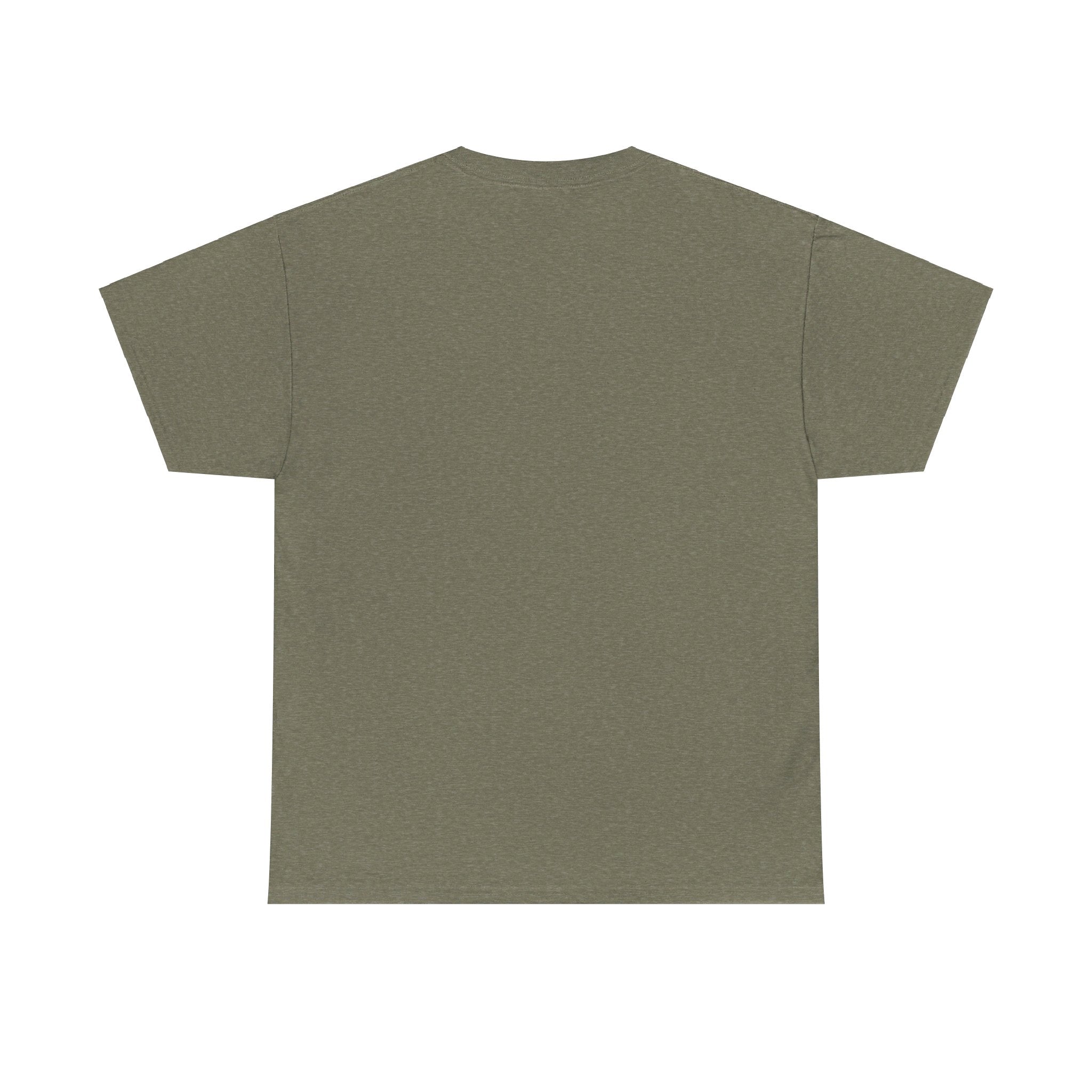 Wilderness Debate: 'Man or Bear?' Controversy Men's Heavy Cotton Tee - Embrace the Mystery