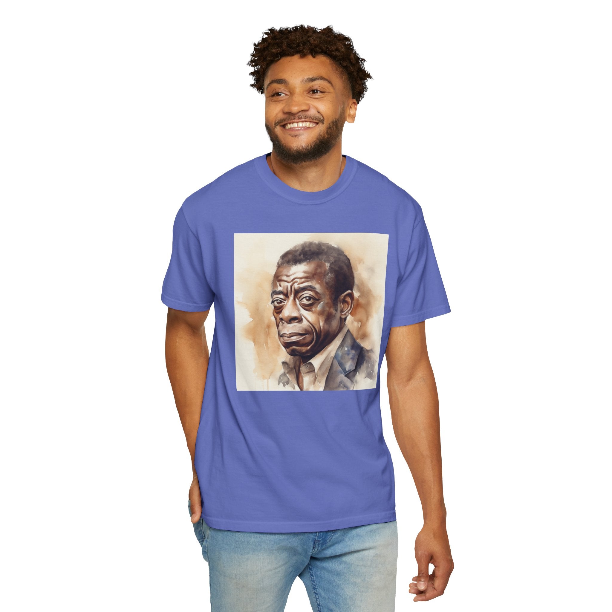 Iconic African American Pioneer Portrait Unisex Garment-Dyed T-shirt - Tribute to a Renowned Writer and Civil Rights Activist