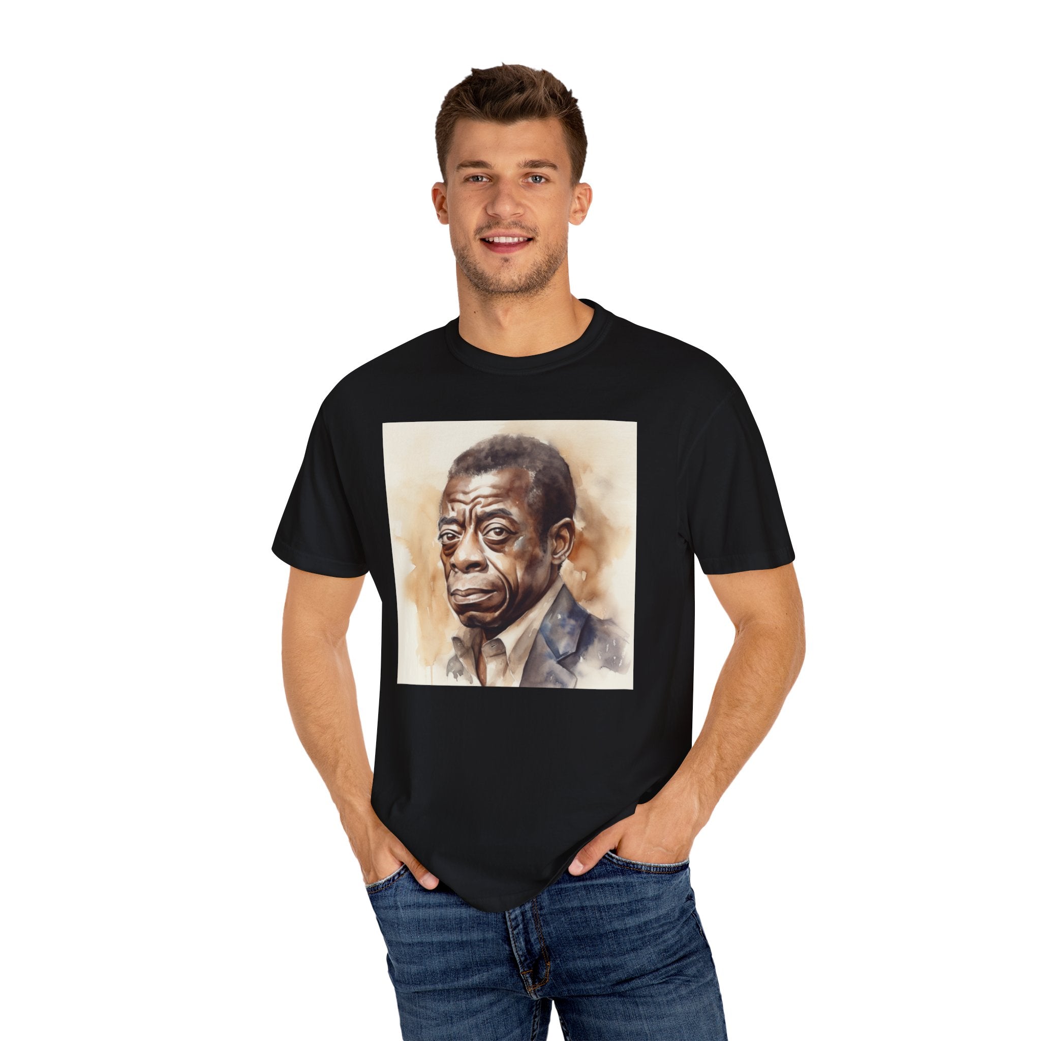 Iconic African American Pioneer Portrait Unisex Garment-Dyed T-shirt - Tribute to a Renowned Writer and Civil Rights Activist