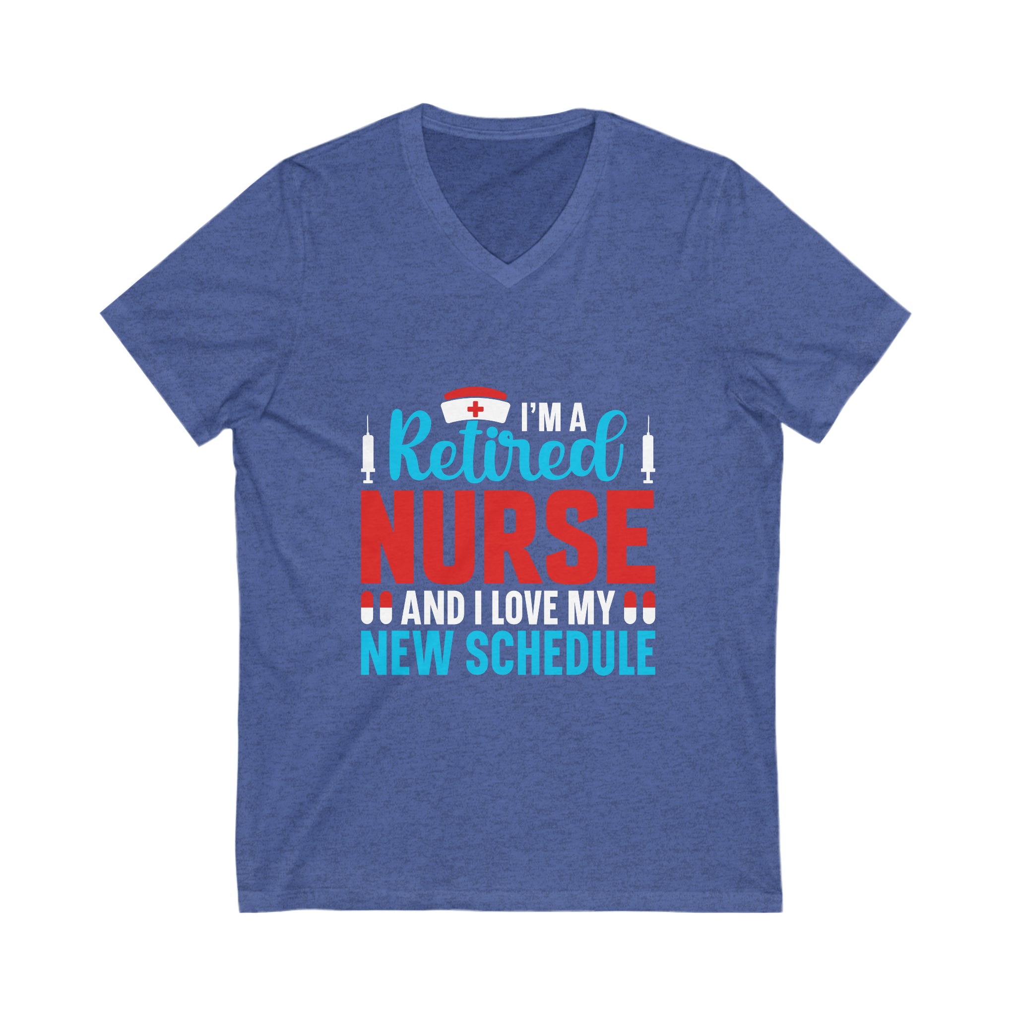 Celebrate Your Nursing Legacy with the 'I’m A Retired Nurse' Unisex Jersey Short Sleeve V-Neck Tee - Perfect Gift for Retired Nurses