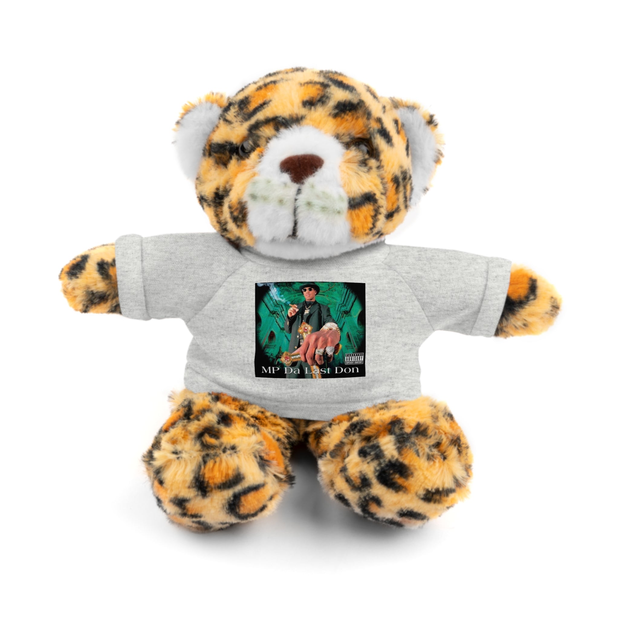 Nostalgic Vibes: Stuffed Animals with 90's Louisiana Rap Icon Tee - Retro Plush Toy for Hip Hop Fans