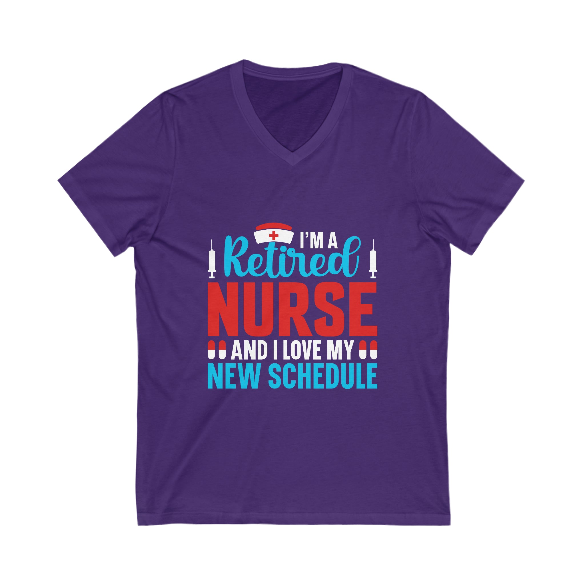 Celebrate Your Nursing Legacy with the 'I’m A Retired Nurse' Unisex Jersey Short Sleeve V-Neck Tee - Perfect Gift for Retired Nurses