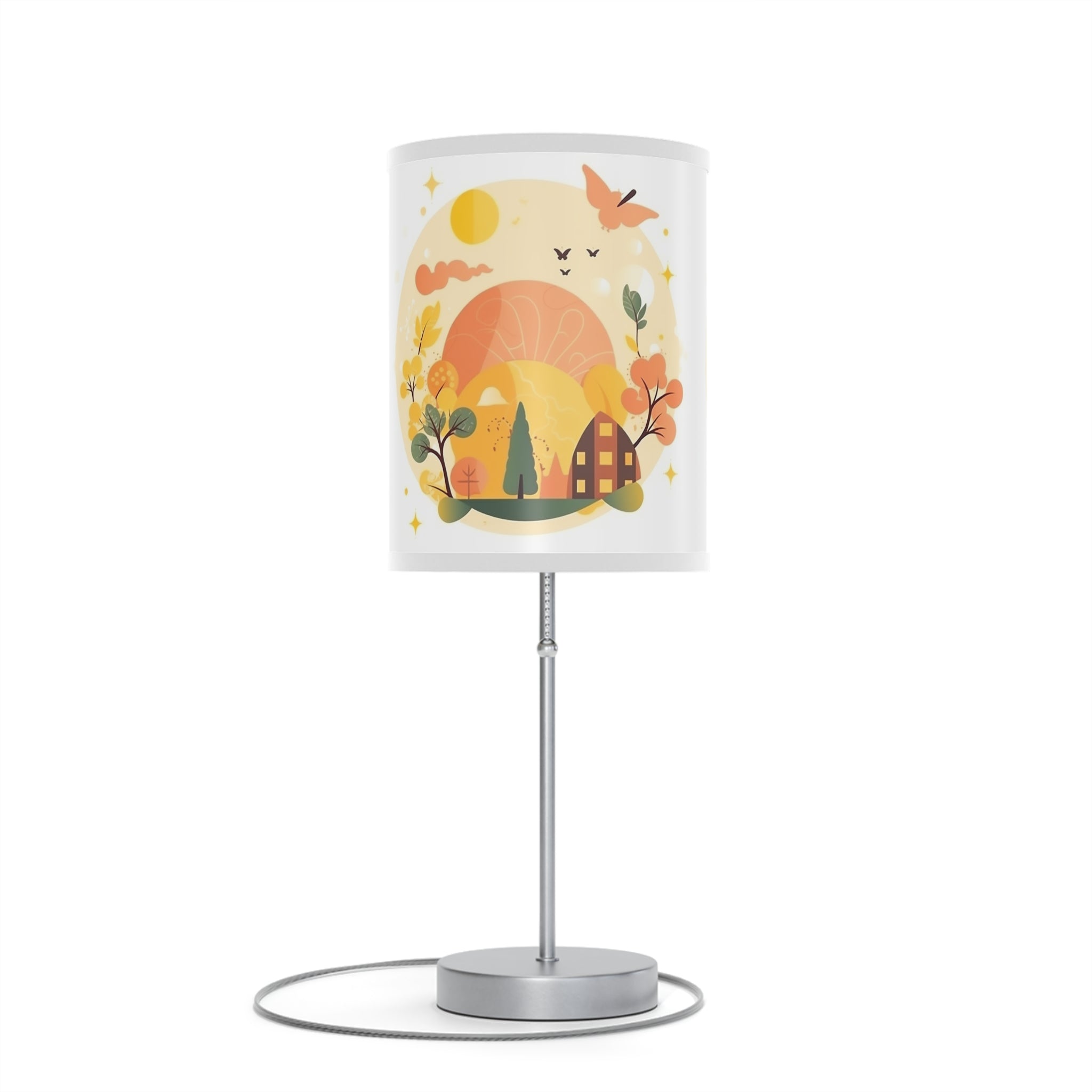 Lamp on a Stand, US|CA plug--Beautiful Dawn/Noon Abstract Illustration Professional Optical Illusion Interpretation