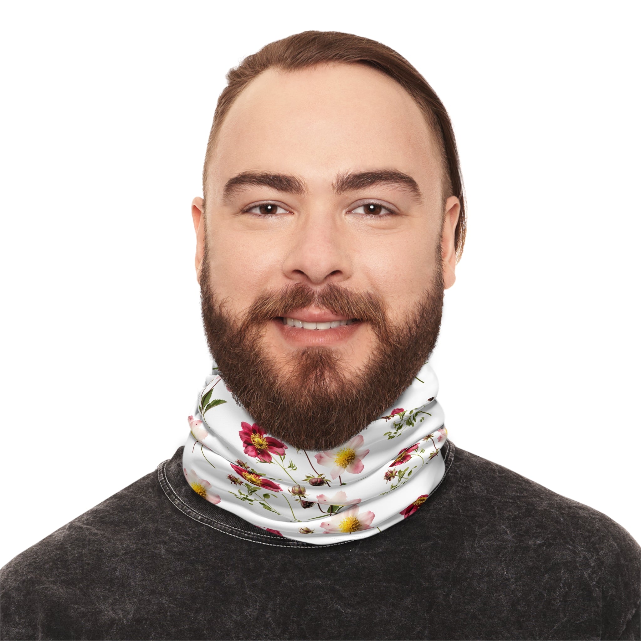 Floral Pattern Lightweight Neck Gaiter Breathable Face Mask Breathable Face Covering Neck Gaiter Breathable Face Scarf Gift