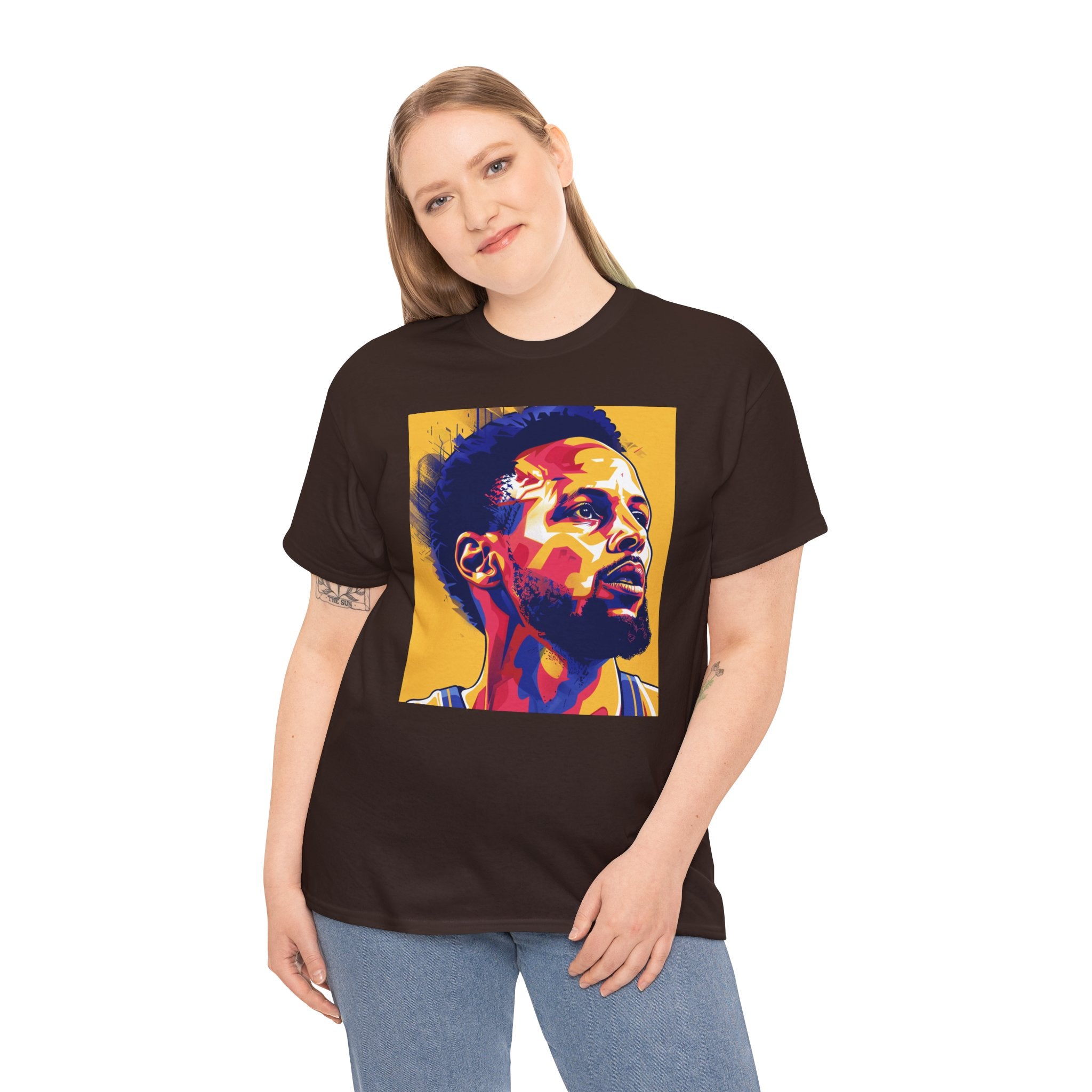 Triple Threat Legend: Professional Basketball 3-Point Icon Steph Unisex Heavy Cotton Tee - 3-point Master of the Court