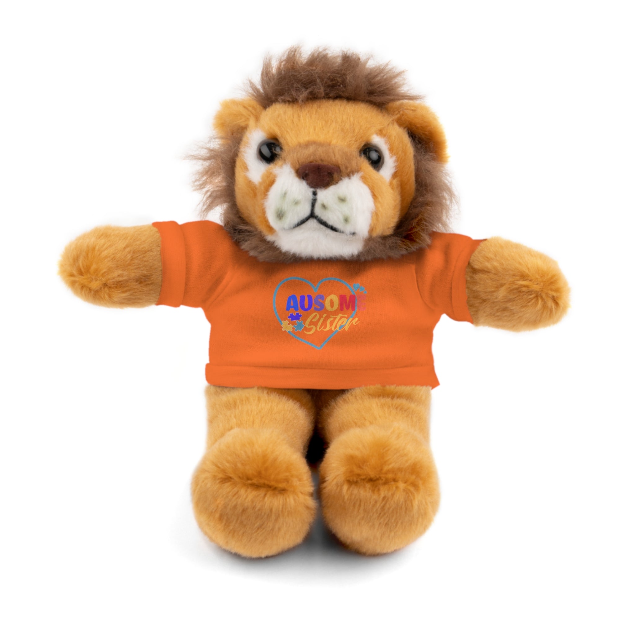 Celebrate Your 'Ausome Sister' with Autism Awareness Stuffed Bear - Customized Tee Included