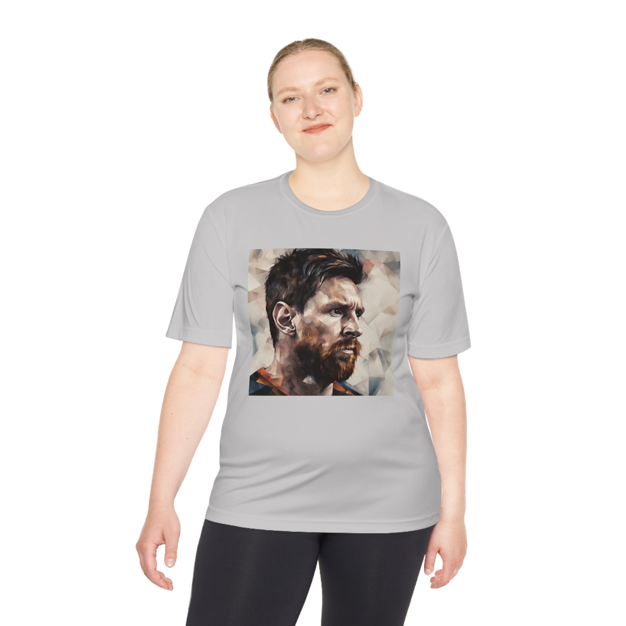 Watercolor Masterpiece: Unisex Moisture Wicking Tee - Dynamic Soccer Artistry Meets Performance Wear Gift for Footballer Fans Won't find anywhere else