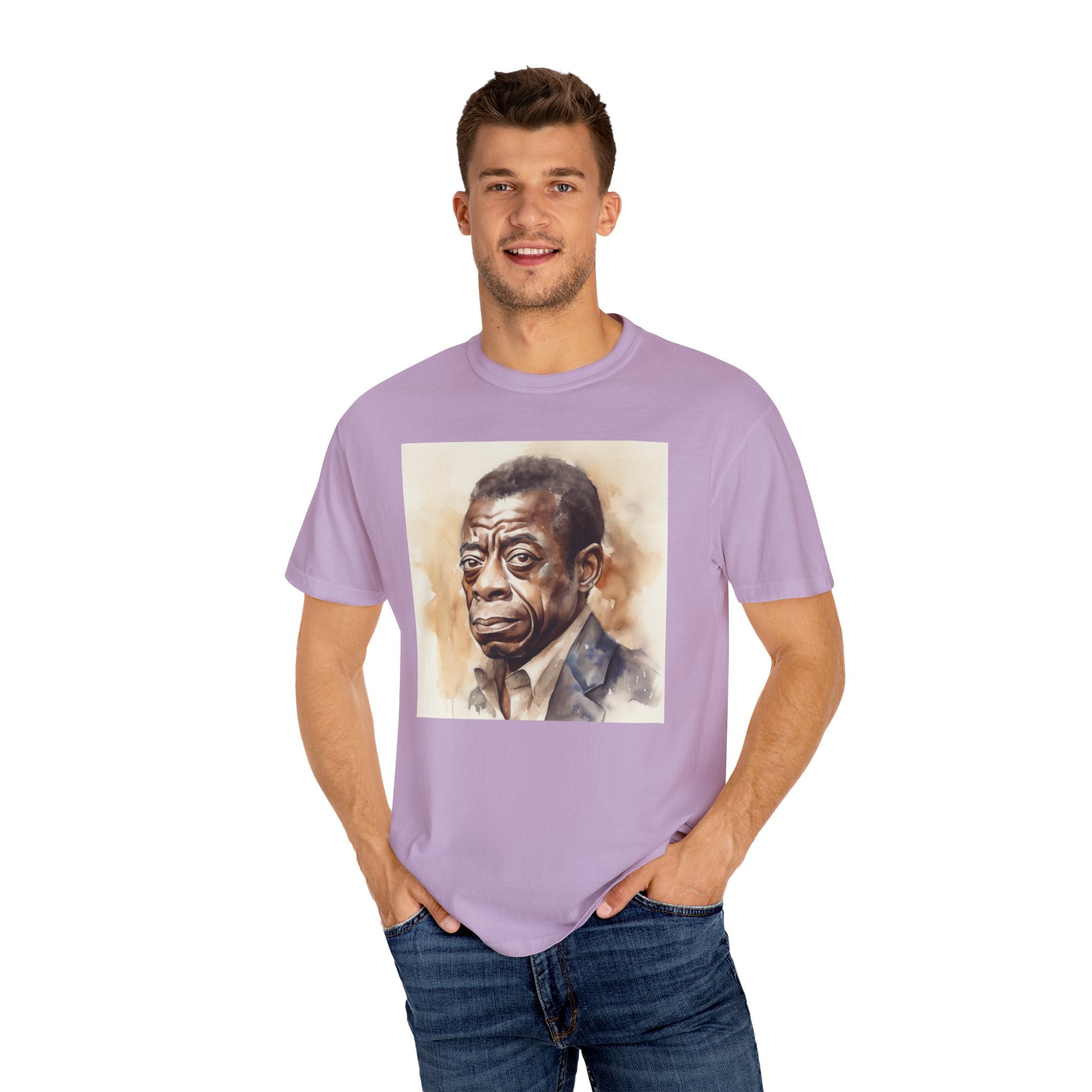 Iconic African American Pioneer Portrait Unisex Garment-Dyed T-shirt - Tribute to a Renowned Writer and Civil Rights Activist