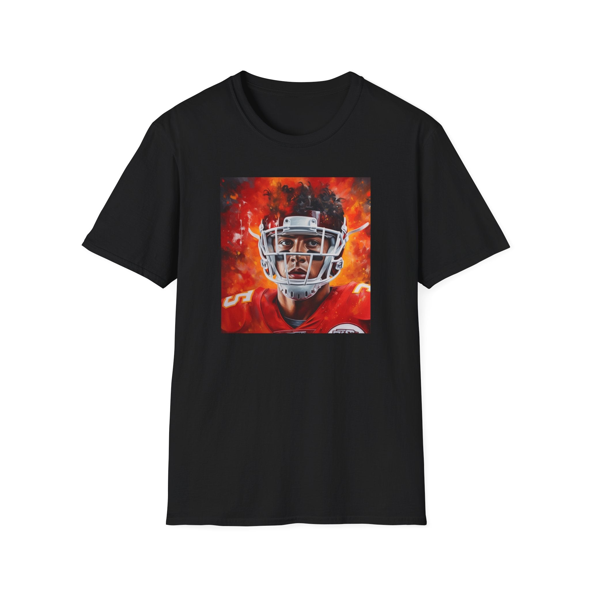 Comfortable Football Fan T-Shirt Embrace Art and Athletics with 'Professional Football Quarterback' Michelangelo Painting Icon Unisex Softstyle T-Shirt