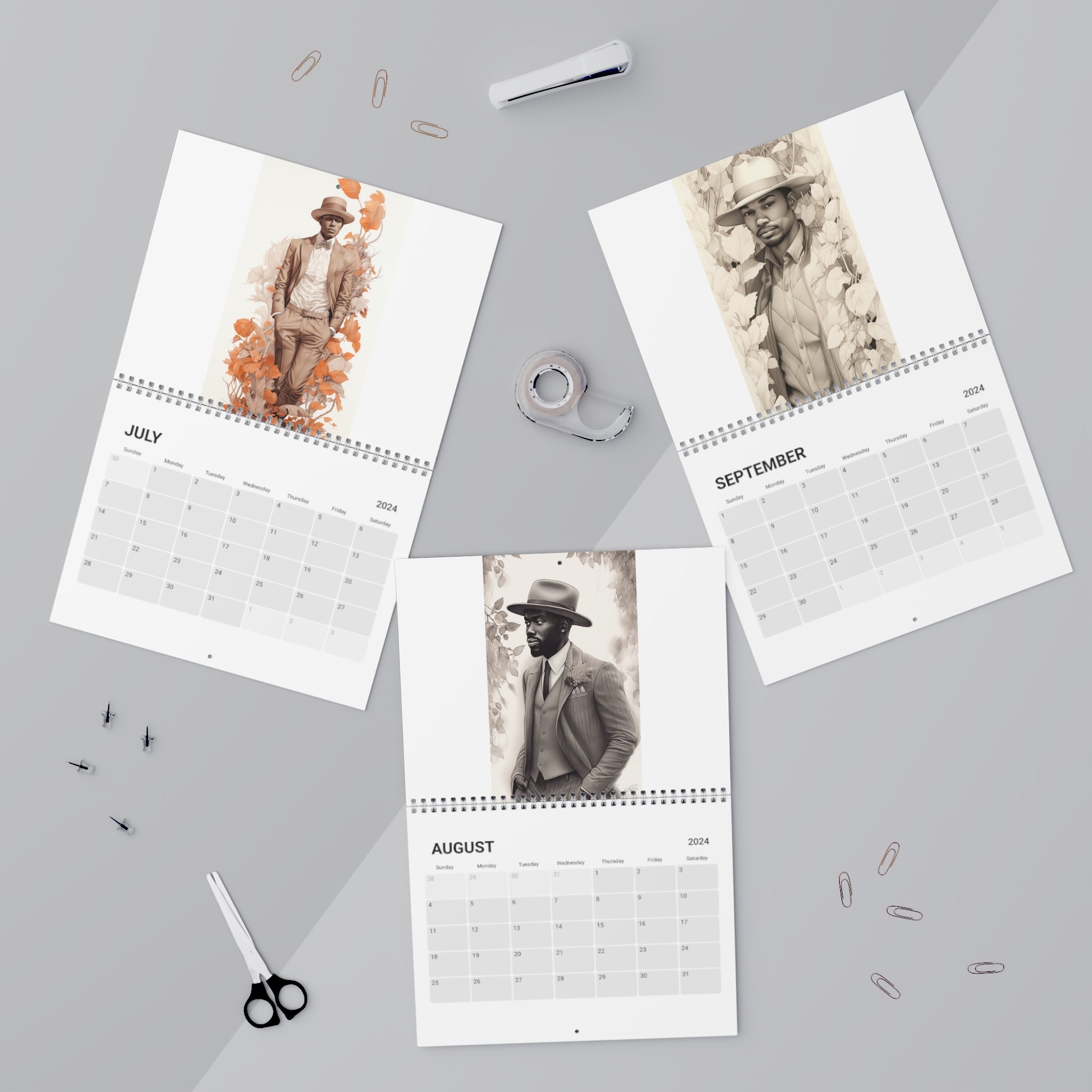 Stay Stylish All Year Round with the 2024 "Swagga Man" Desk Calendar