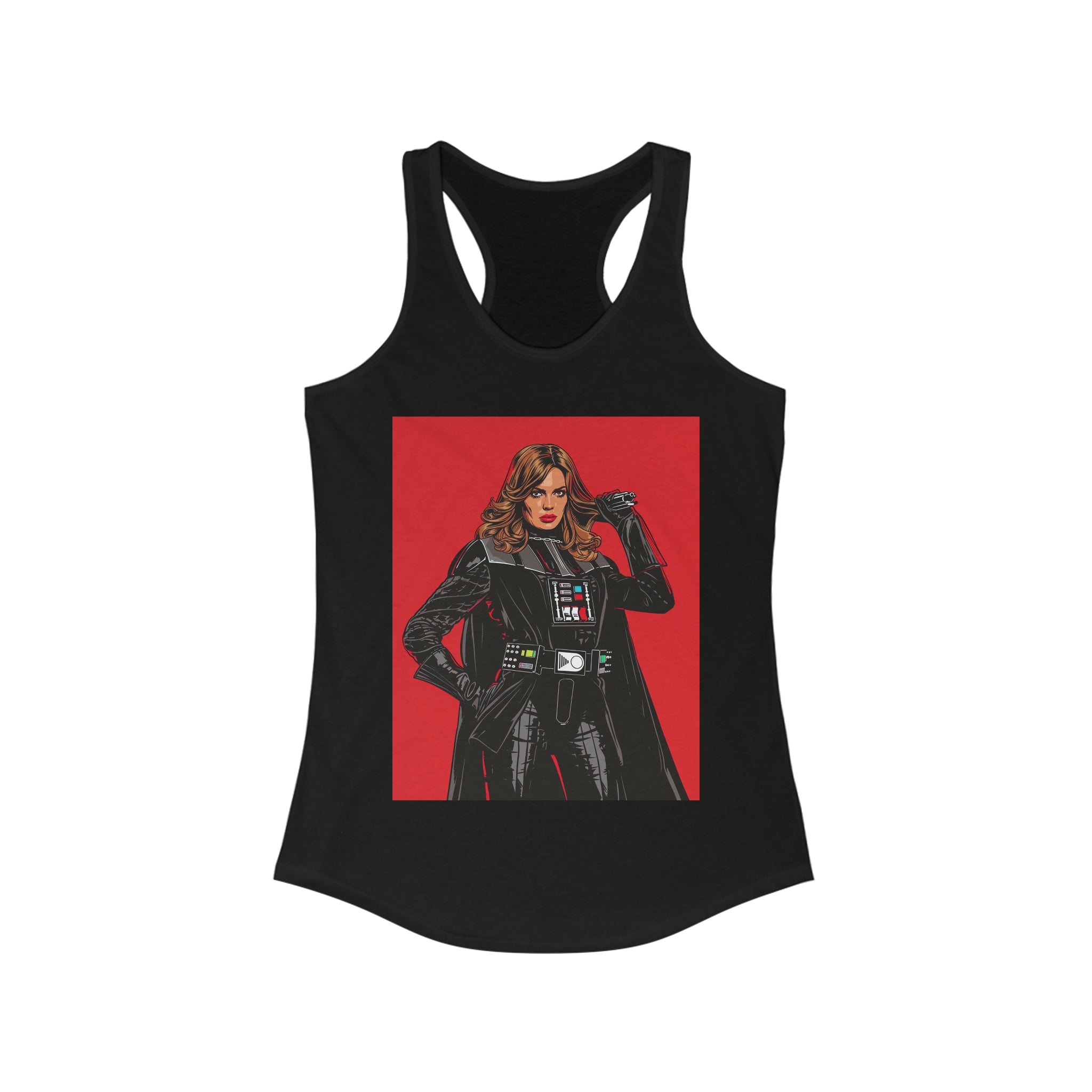 Cute Women's Top is Sure to Be the Talk of Any Gathering with the 'Leader of the Galactic Regiments' Women's Ideal Racerback Tank - Embrace Your Inner Space Commander!